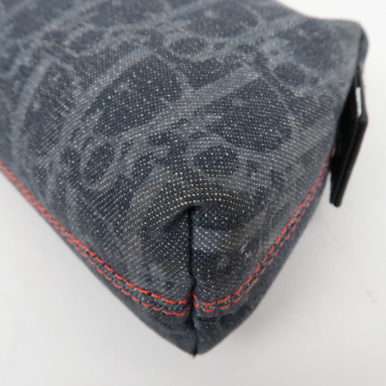 Christian Dior Flight Pouch Cosmetic Pouch Denim Navy