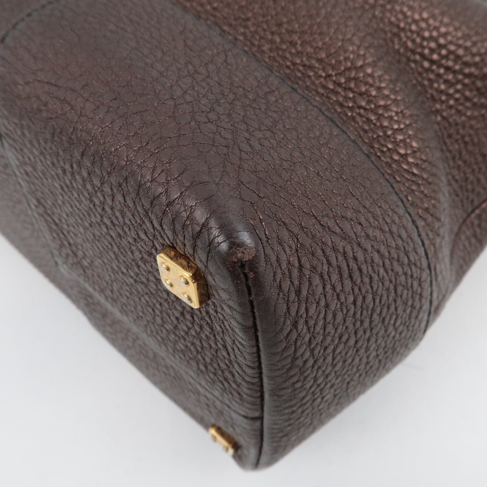 LOEWE Anagram Leather Amazona 28 Fusta Hand Bag Bronze *Crochette, Key Lock