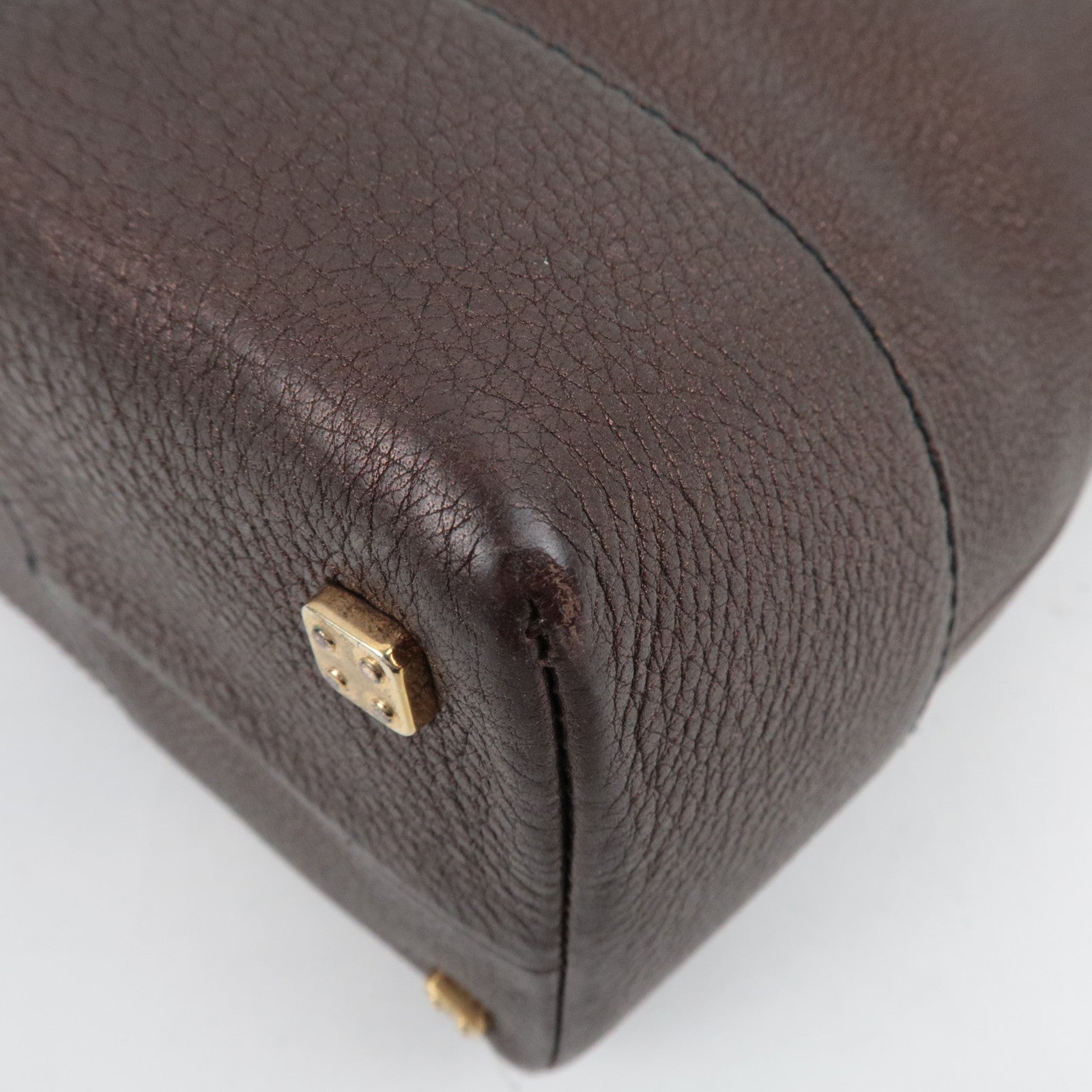 LOEWE Anagram Leather Amazona 28 Fusta Hand Bag Bronze *Crochette, Key Lock