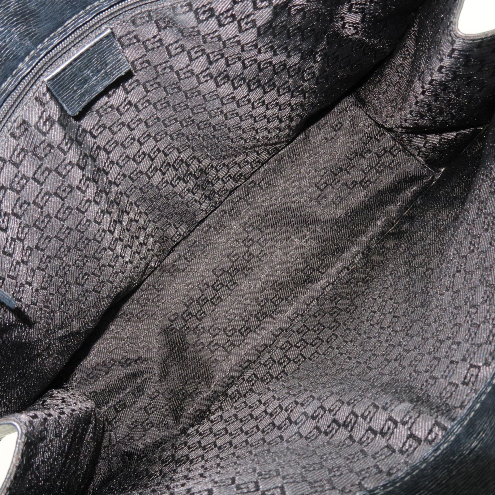 GUCCI Handbag Leather Black  002・1090