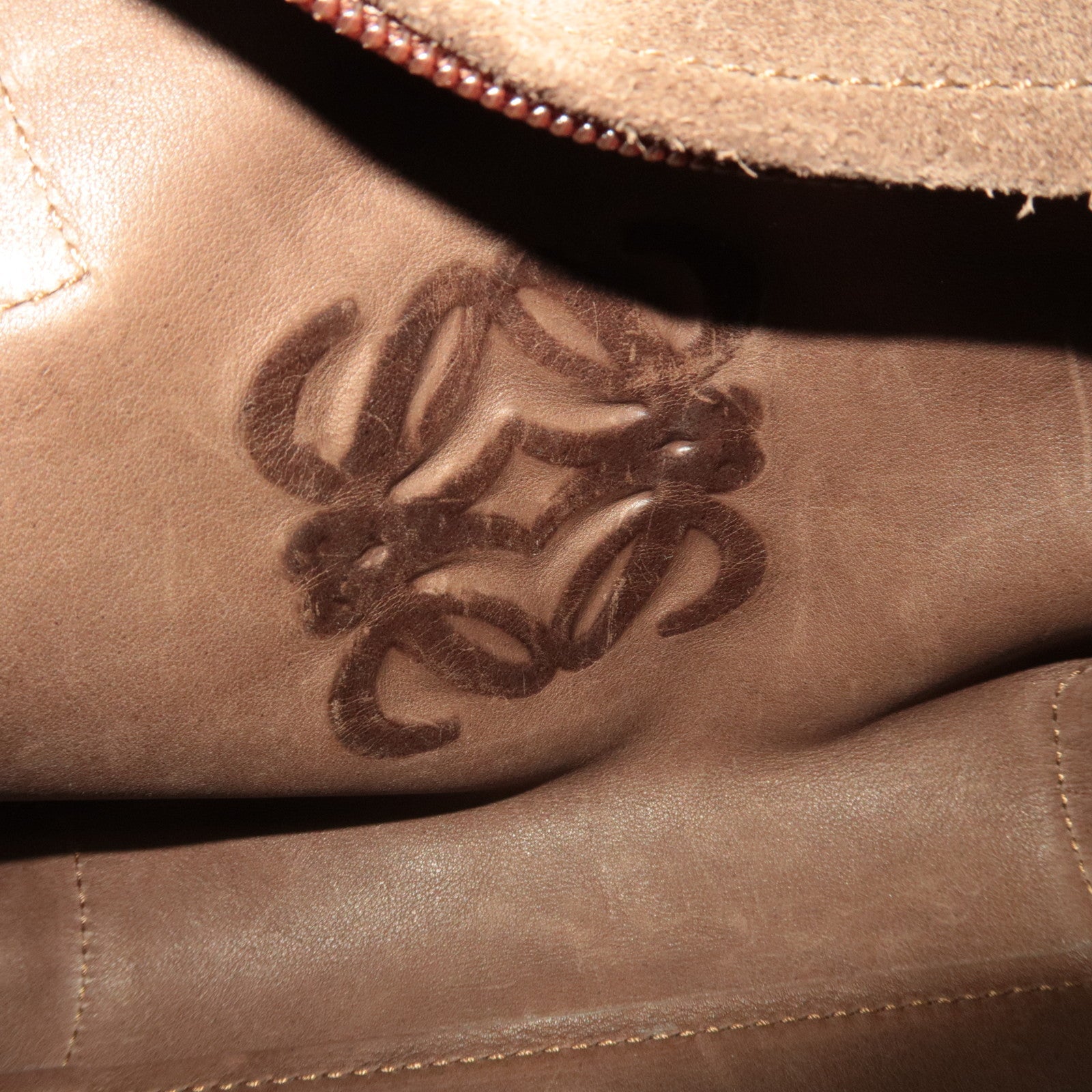 Loewe Anagram Amazona 28 Handbag Suede Brown *Crochette, Key Lock 