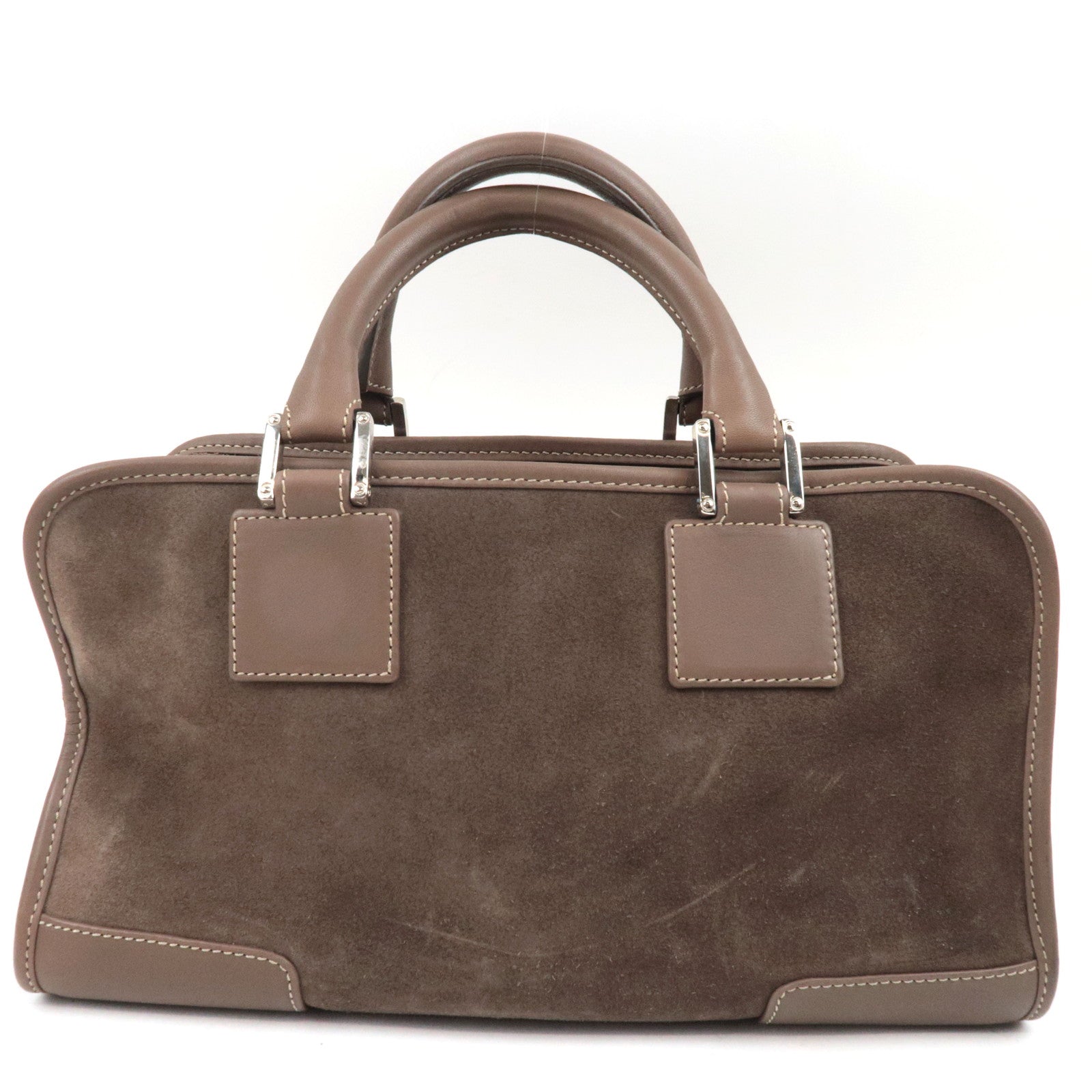 Loewe Anagram Amazona 28 Handbag Suede Brown *Crochette, Key Lock 