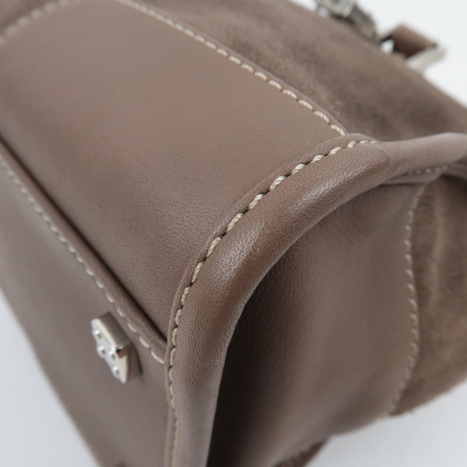 Loewe Anagram Amazona 28 Handbag Suede Brown *Crochette, Key Lock 