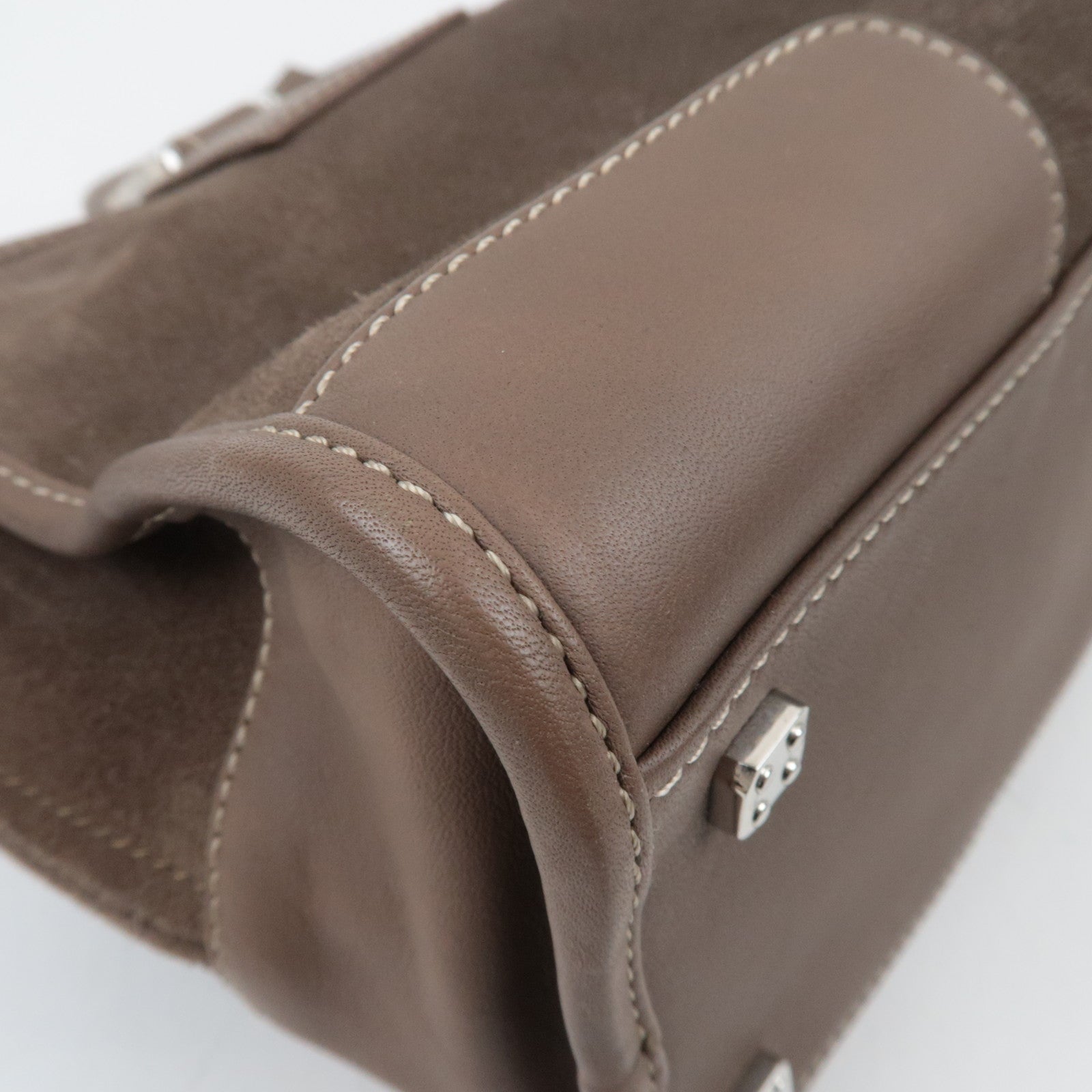 Loewe Anagram Amazona 28 Handbag Suede Brown *Crochette, Key Lock 