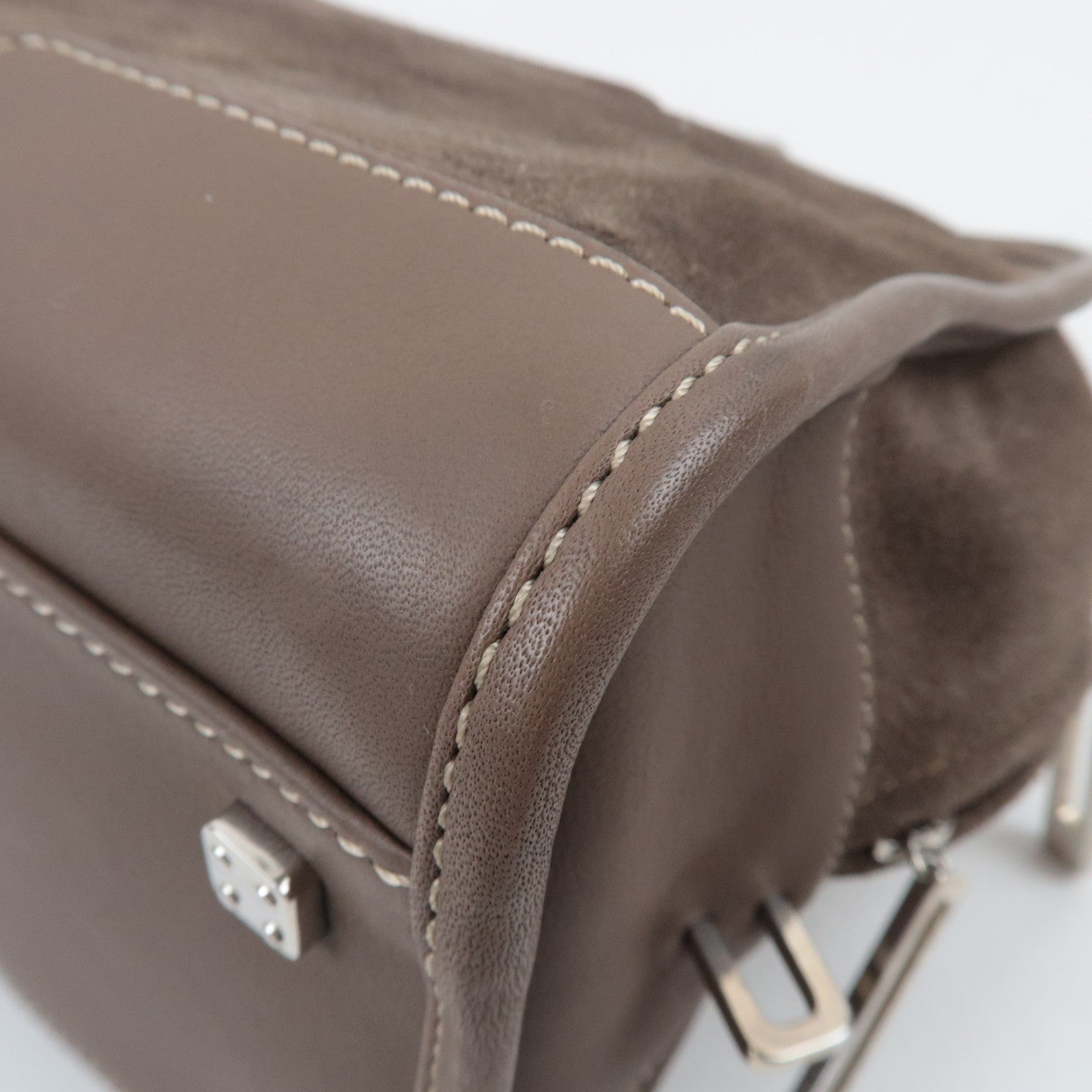 Loewe Anagram Amazona 28 Handbag Suede Brown *Crochette, Key Lock 