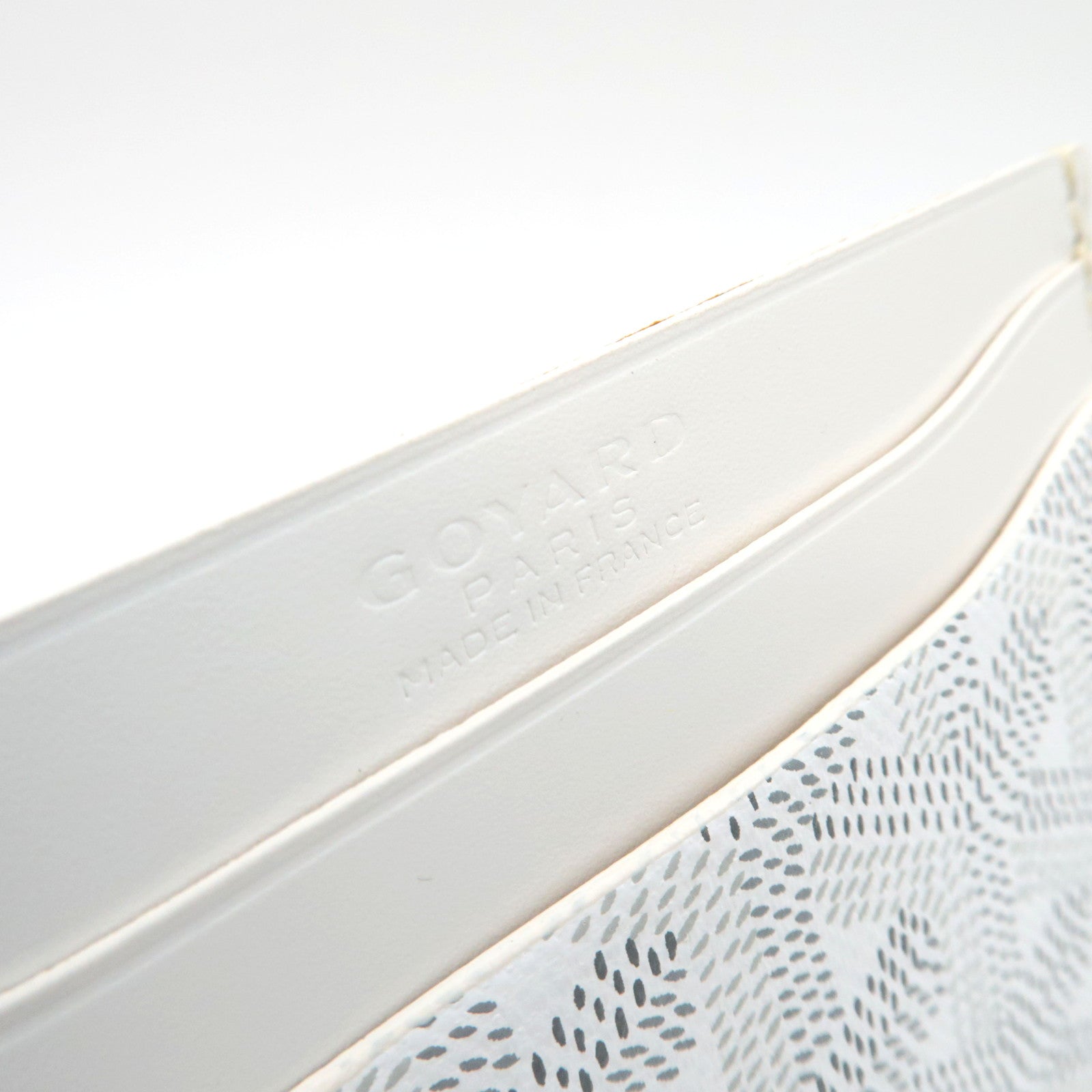 GOYARD Herringbone Saint Sulpice Card Case PVC White *Box