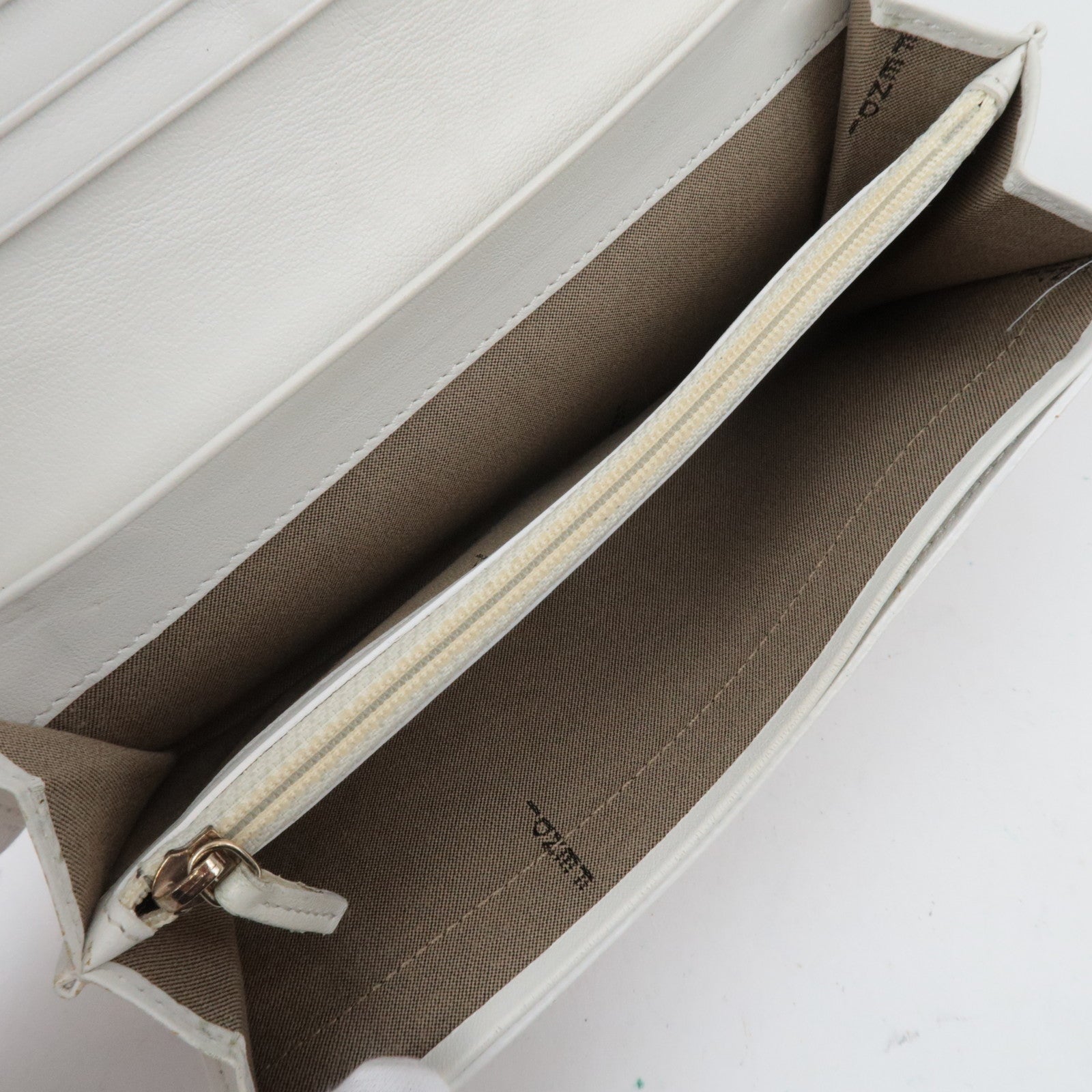 Fendi Zucchino Bi-Fold Lange Portemonnee PVC Leer Multicolor 8M0000 