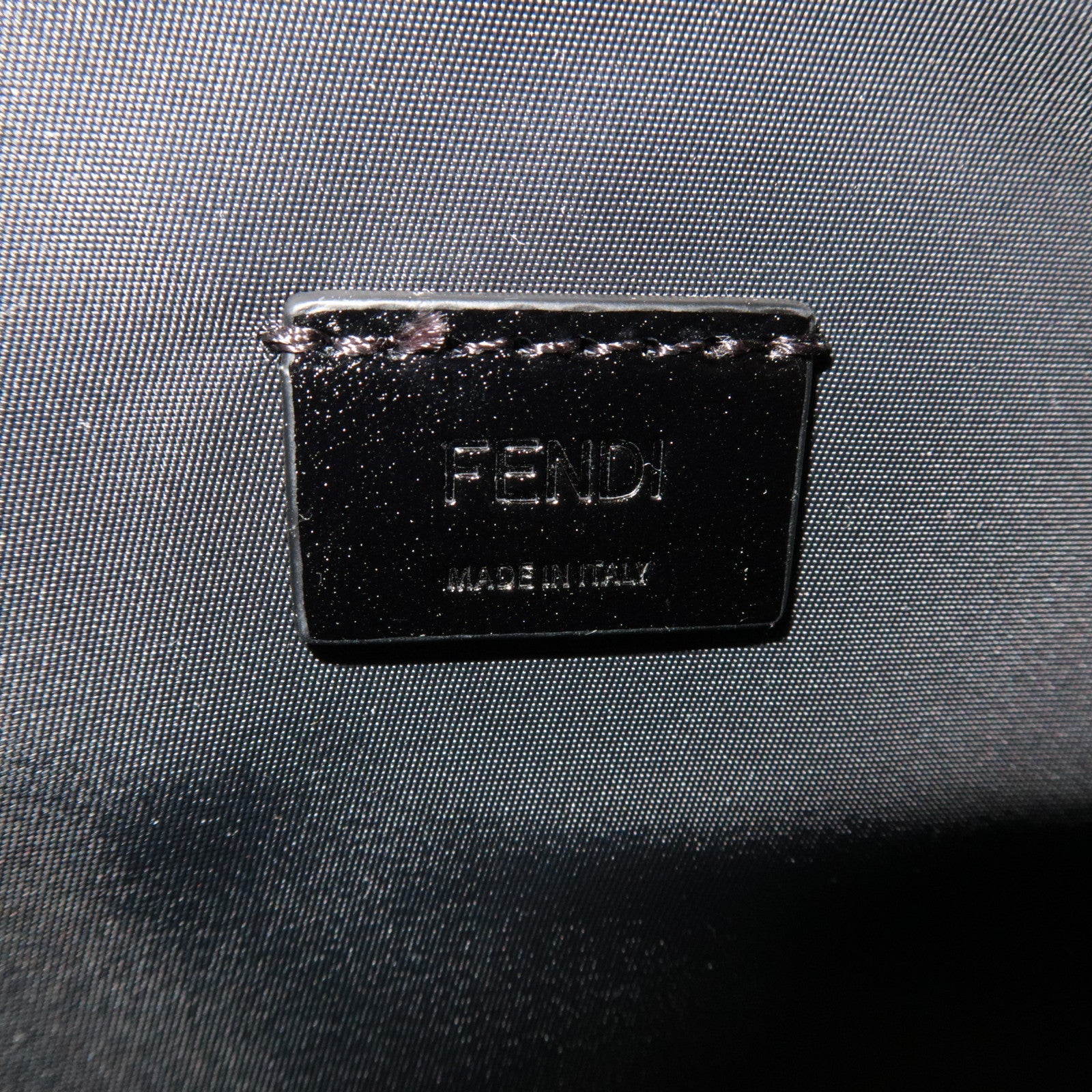 FENDI Toilettas Clutch Leer Bruin 7AS378 *Stofzak 