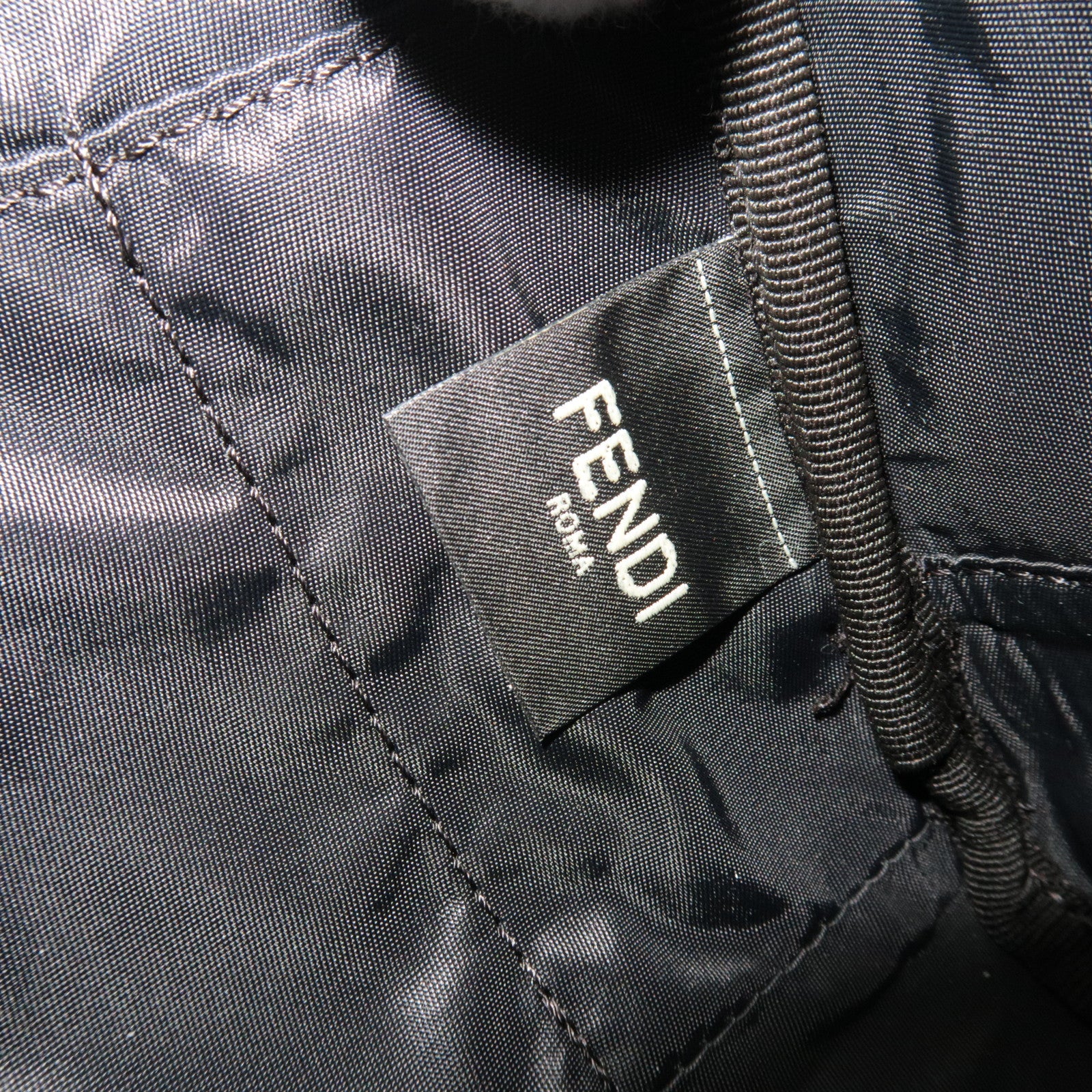 FENDI Toilettas Clutch Leer Bruin 7AS378 *Stofzak 