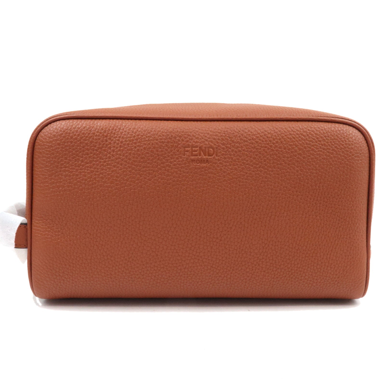 FENDI Clutch Bag Leather Brown 7AS378  *Dust Bag72152