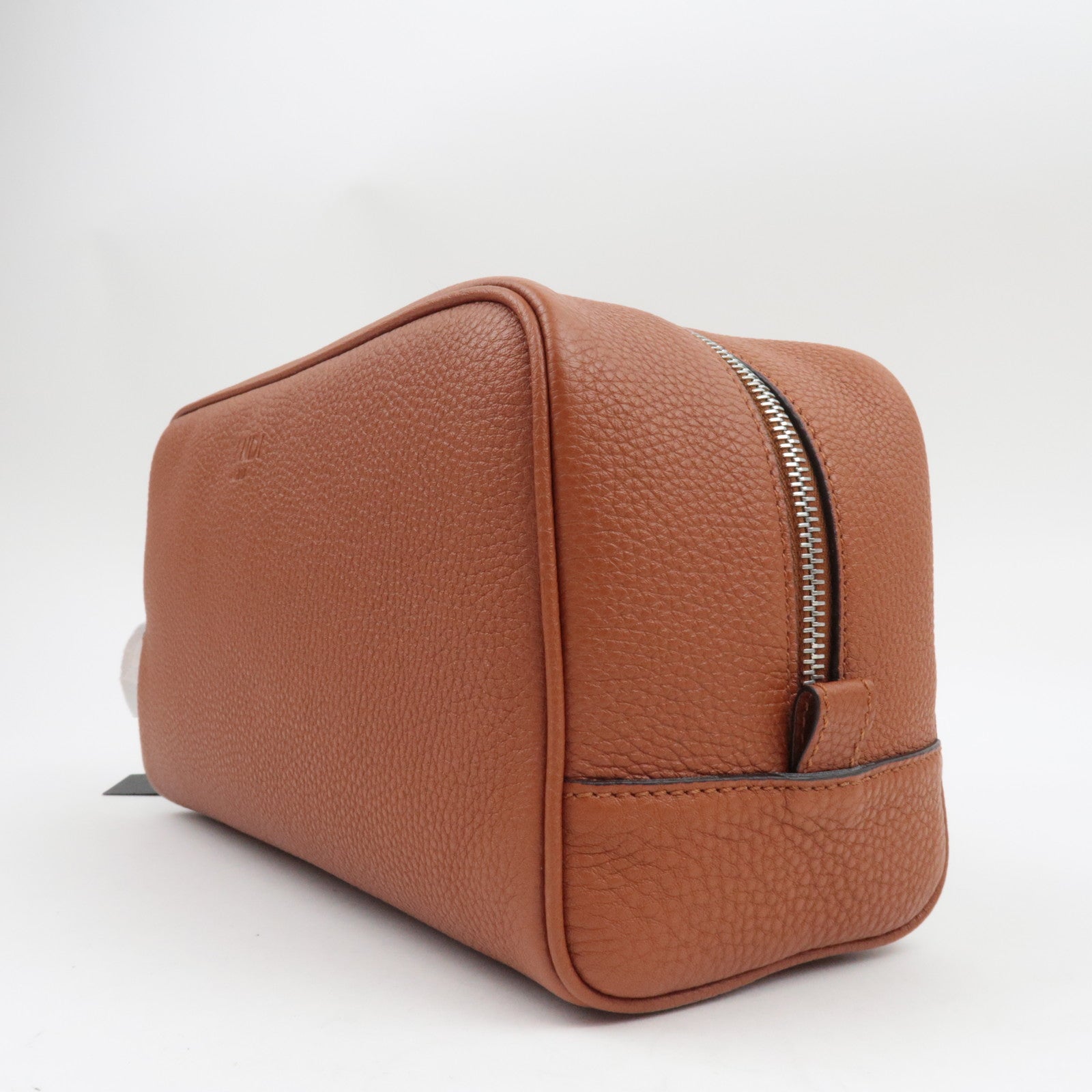 FENDI Toilettas Clutch Leer Bruin 7AS378 *Stofzak 