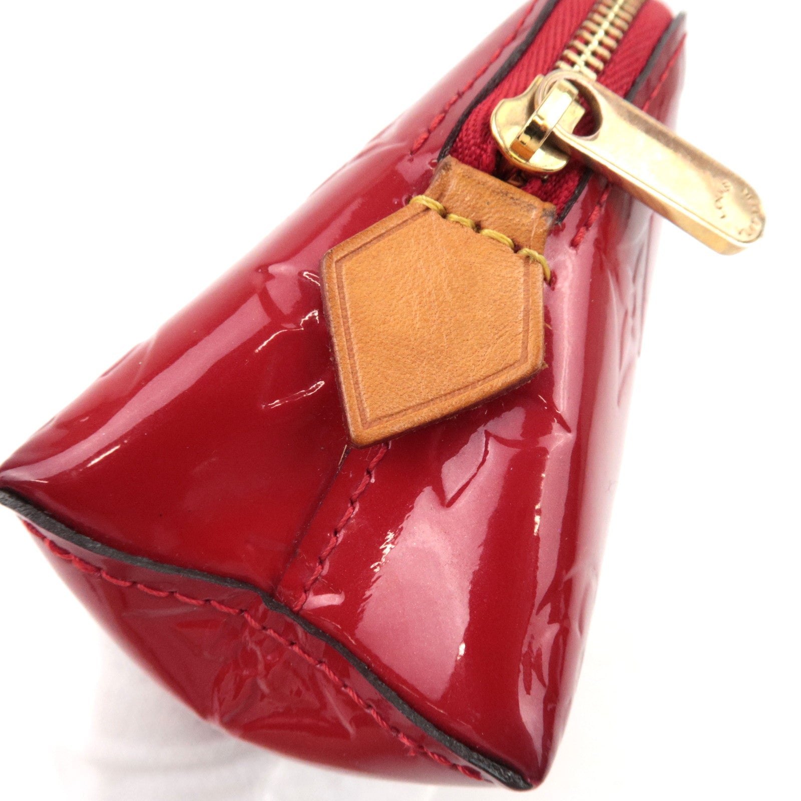 Louis Vuitton Monogram Vernis Pochette Cosmetic Pouch Pomme D'Amour M91496 SR3165