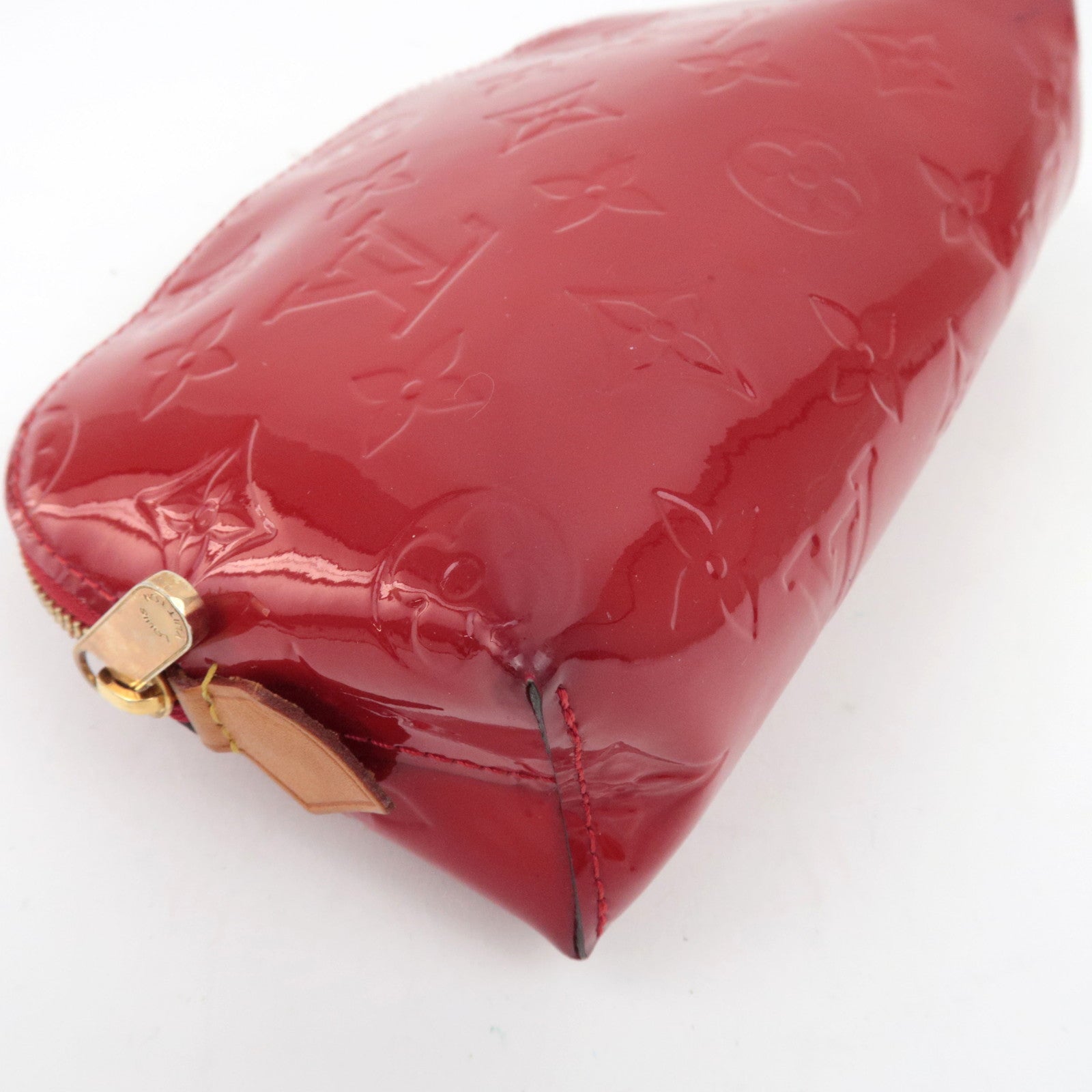 Louis Vuitton Monogram Vernis Pochette Cosmetic Pouch Pomme D'Amour M91496 SR3165