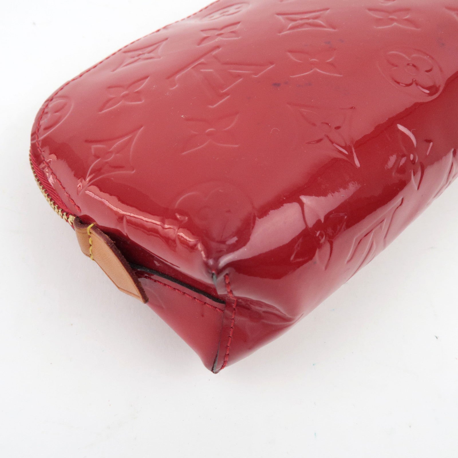 Louis Vuitton Monogram Vernis Pochette Cosmetic Pouch Pomme D'Amour M91496 SR3165