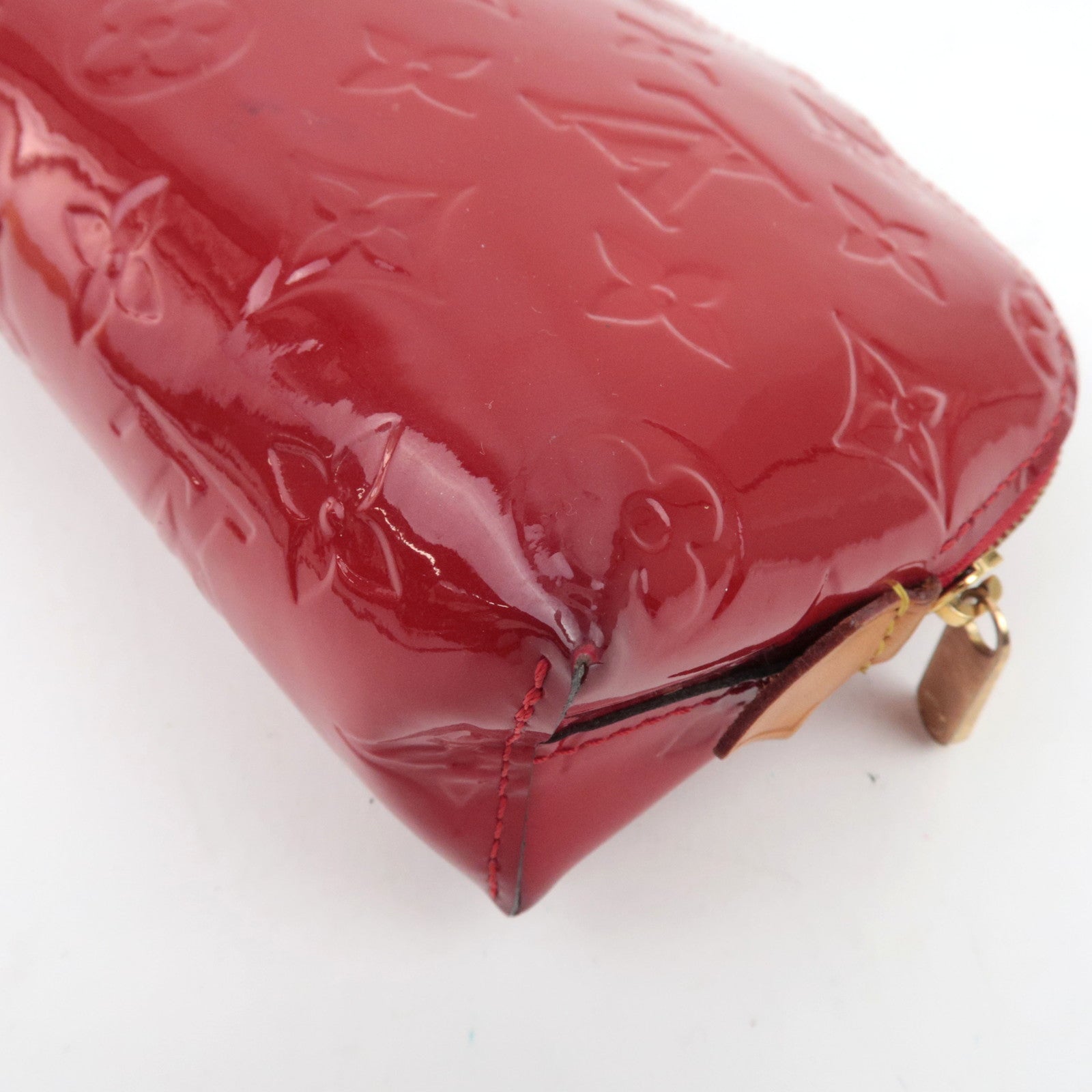 Louis Vuitton Monogram Vernis Pochette Cosmetic Pouch Pomme D'Amour M91496 SR3165