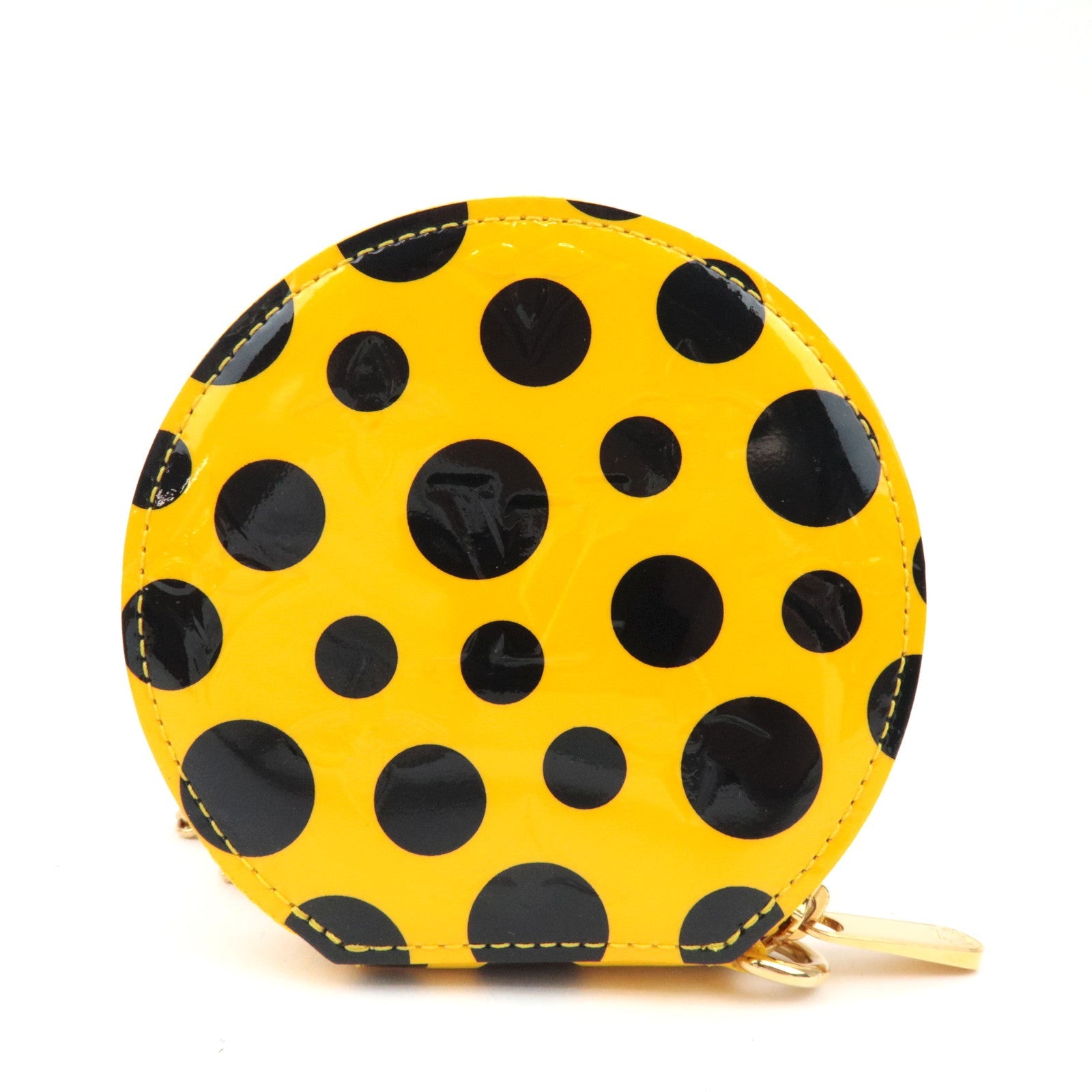 Louis Vuitton Vernis Yayoi Kusama Infinity Dot Porte Monnaie Chapeau Munt M91569 TS1172 *Doos, Stofzak 