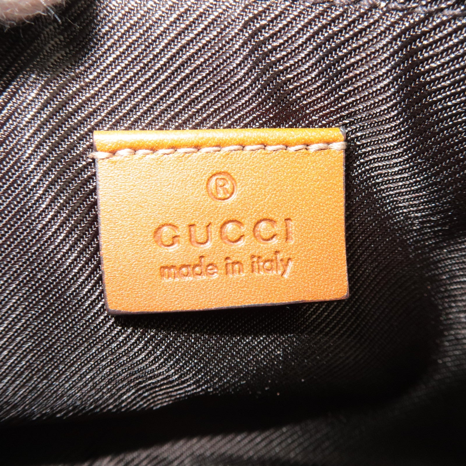 GUCCI Pouch GG Nylon Leather Pink Brown 282070 *Dust bag