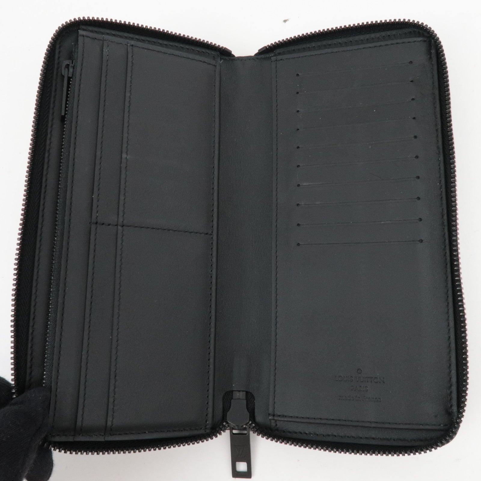 Louis Vuitton Aerogram Zippy Wallet Vertical Round Zipper Long Wallet Noir M81743 RFID *Box, Dust bag