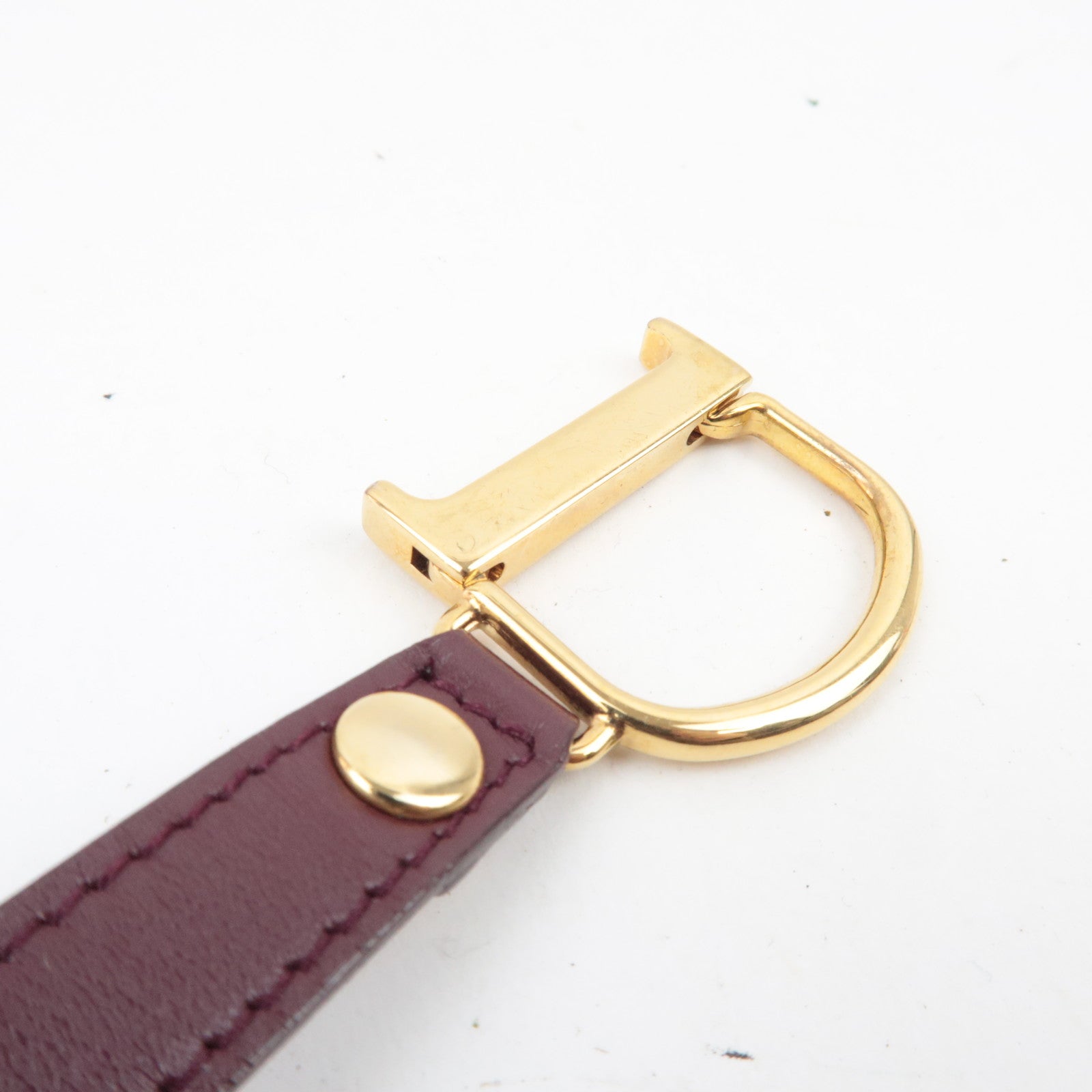 Christian Dior Trotter Saddle Coin Case Canvas Leather Red