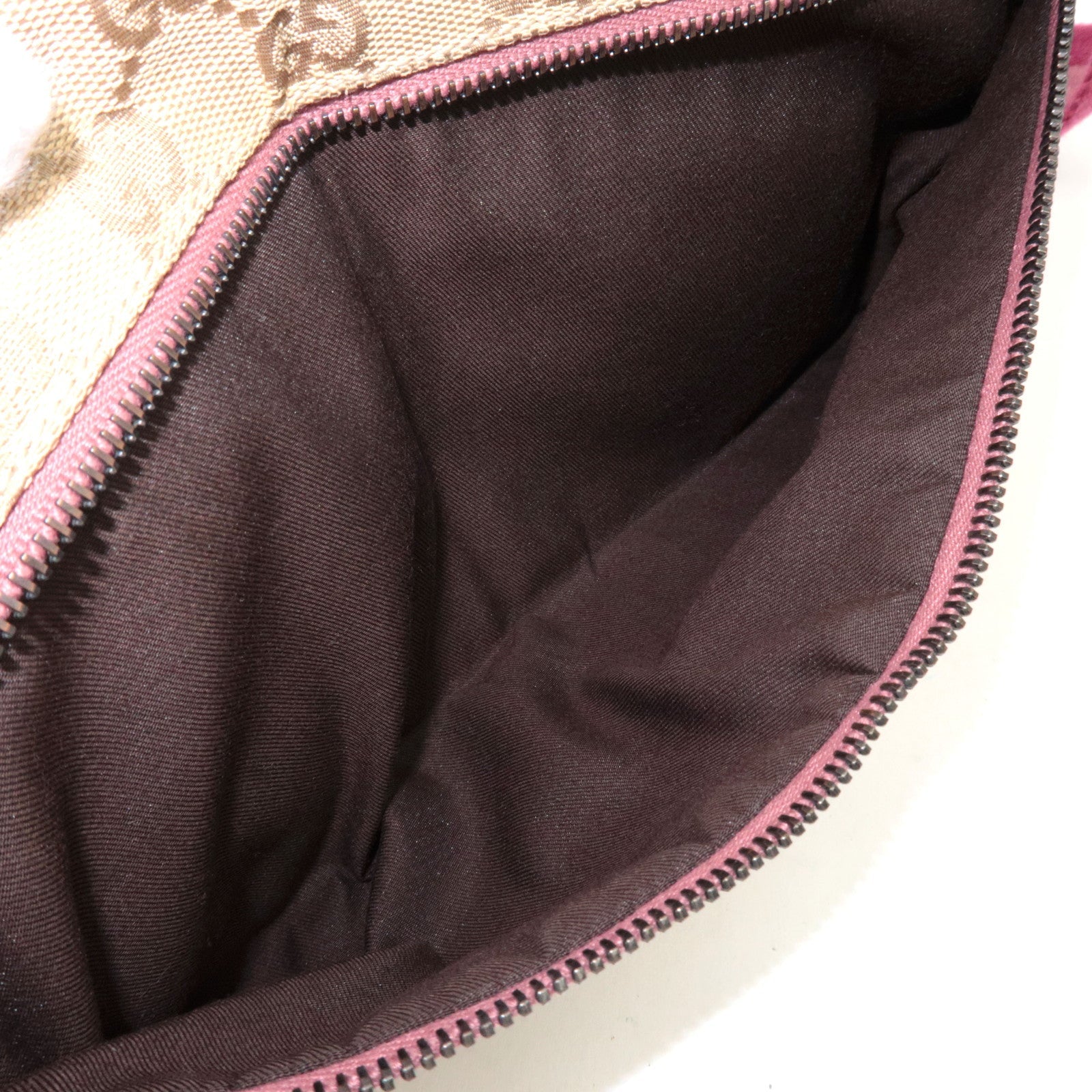 GUCCI Heuptas GG Canvas Leer Beige Roze 28566 