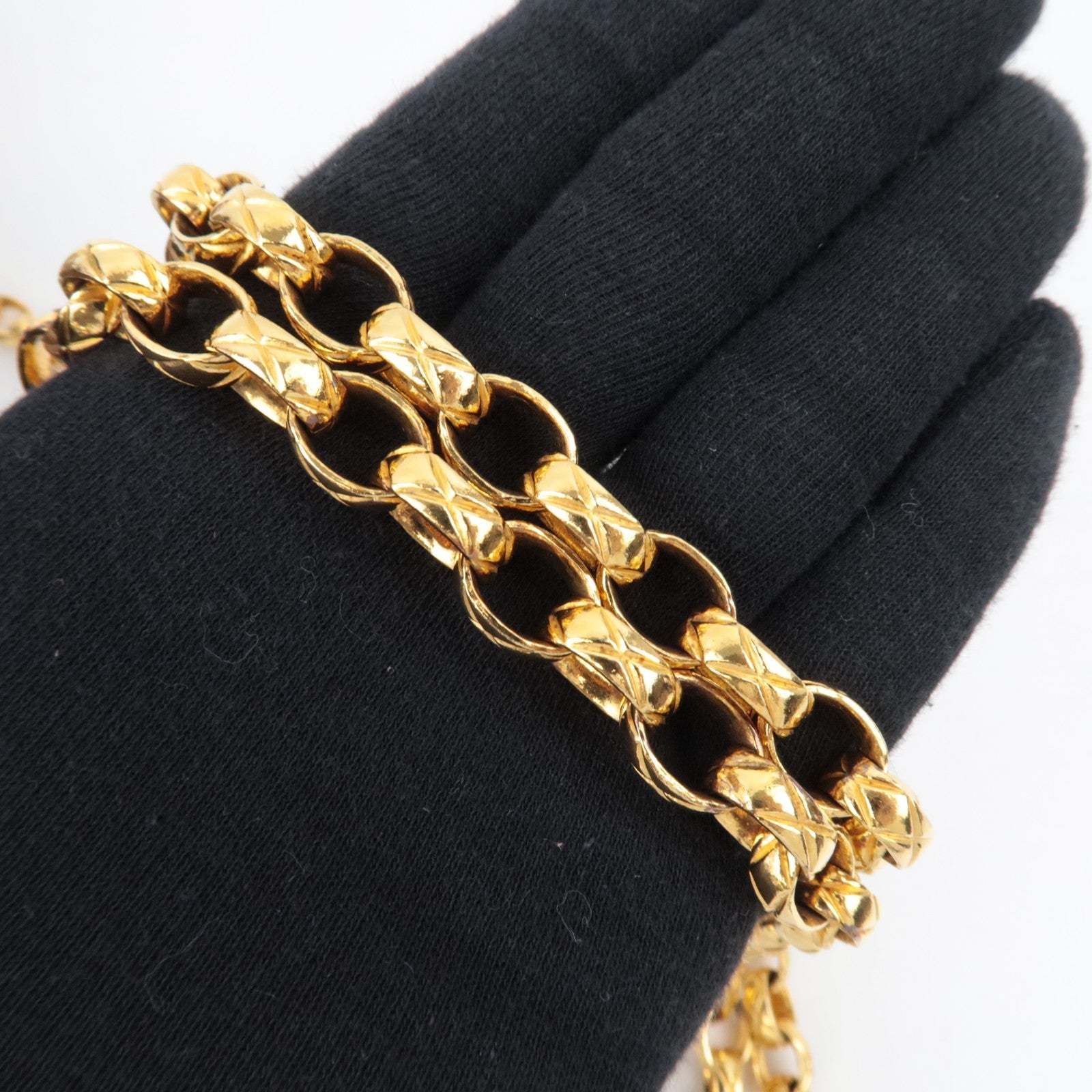 CHANEL Matelasse Cocoball Bijou Chain Shoulder Bag Caviar Skin Light Brown *Dust bag,G card