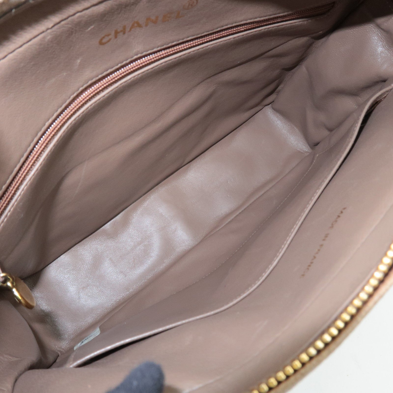 CHANEL Matelasse Cocoball Bijou Chain Shoulder Bag Caviar Skin Light Brown *Dust bag,G card