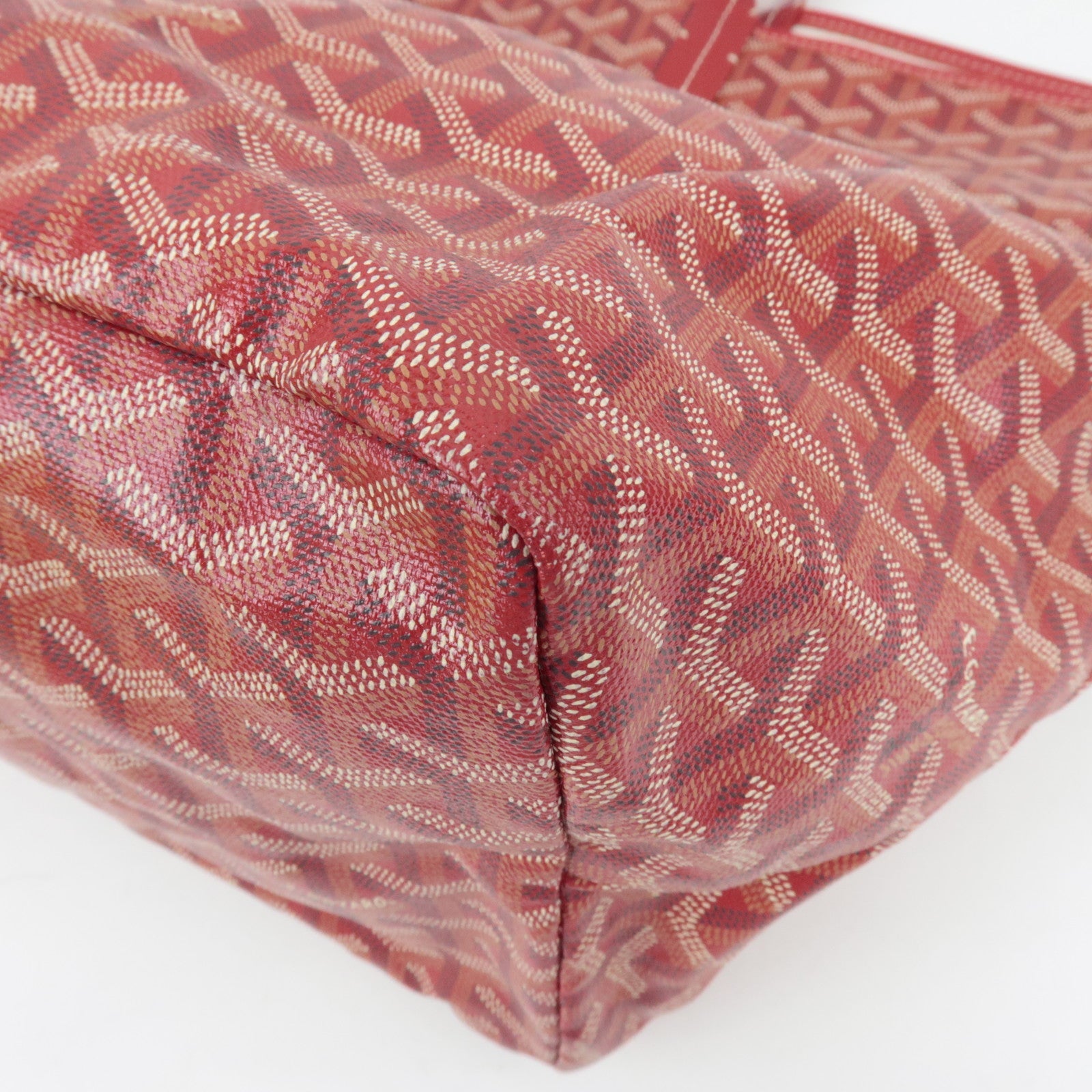 GOYARD Saint Louis GM Tote Bag PVC Leather Red *Pouch, Dust bag