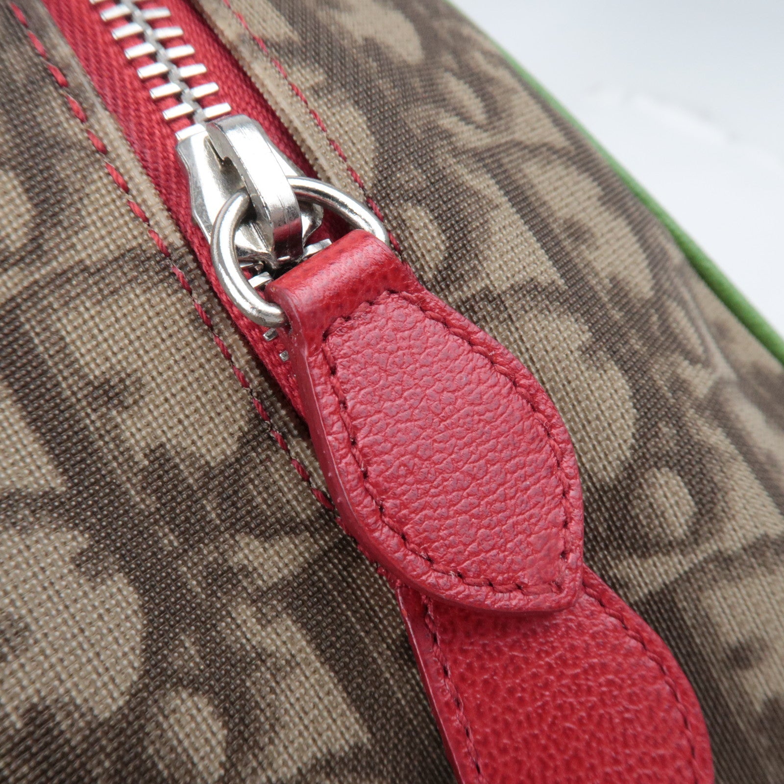 Christian Dior Trotter Rasta Handbag PVC Leather Beige Rasta Color