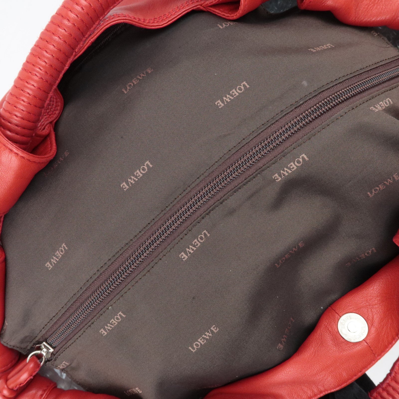 LOEWE Nappa Aire Large Handbag Leather Red *Dust bag