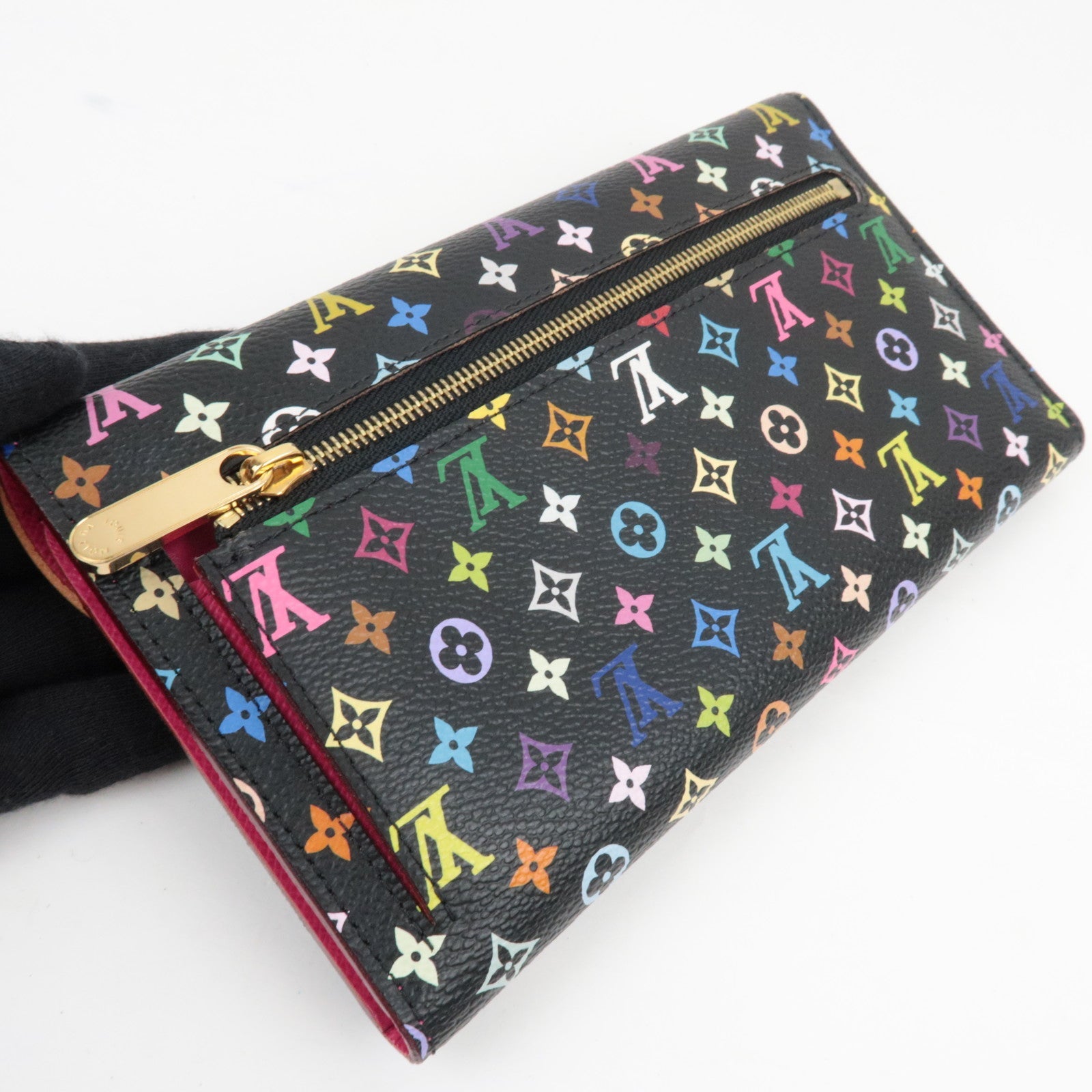 Louis Vuitton Monogram Multicolor Portefeuille Eugenie Long Wallet Noir M93738 MI2039 *Doos, Stofzak 