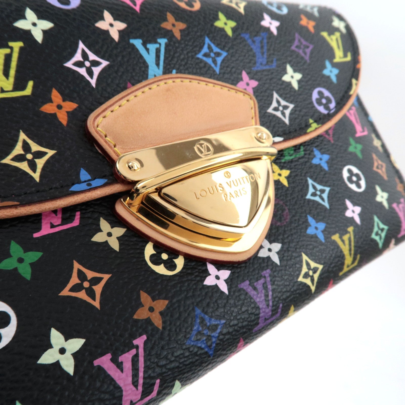 Louis Vuitton Monogram Multicolor Portefeuille Eugenie Long Wallet Noir M93738 MI2039 *Doos, Stofzak 