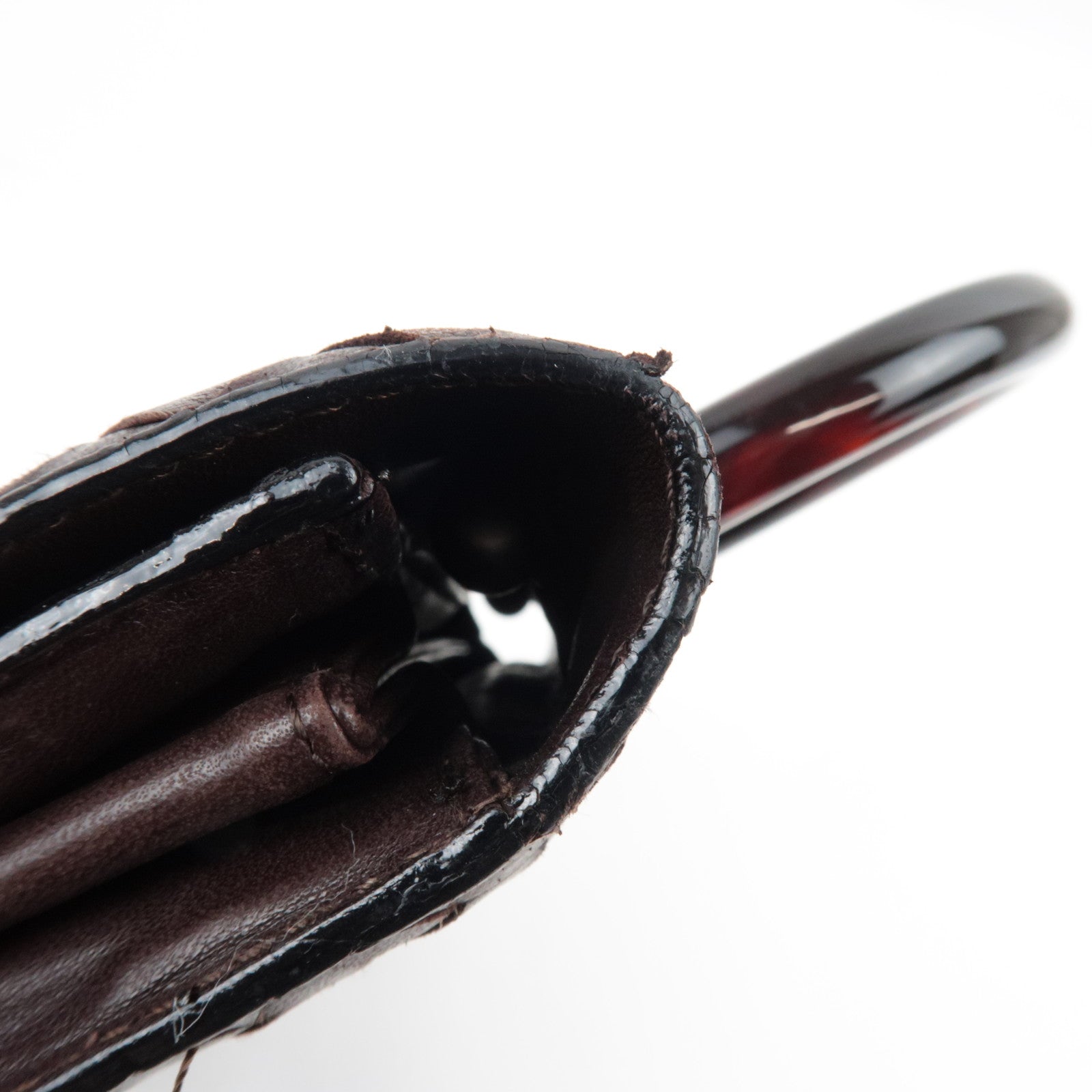 BOTTEGA VENETA Intrecciato Vintage Mini Handbag Leather Brown 971244 *Dust bag