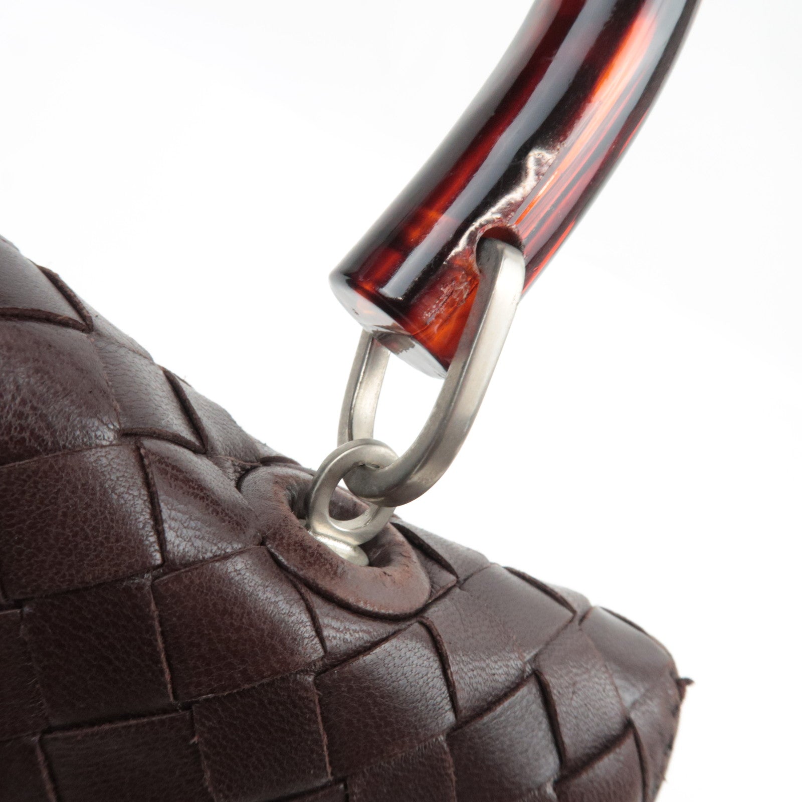 BOTTEGA VENETA Intrecciato Vintage Mini Handbag Leather Brown 971244 *Dust bag