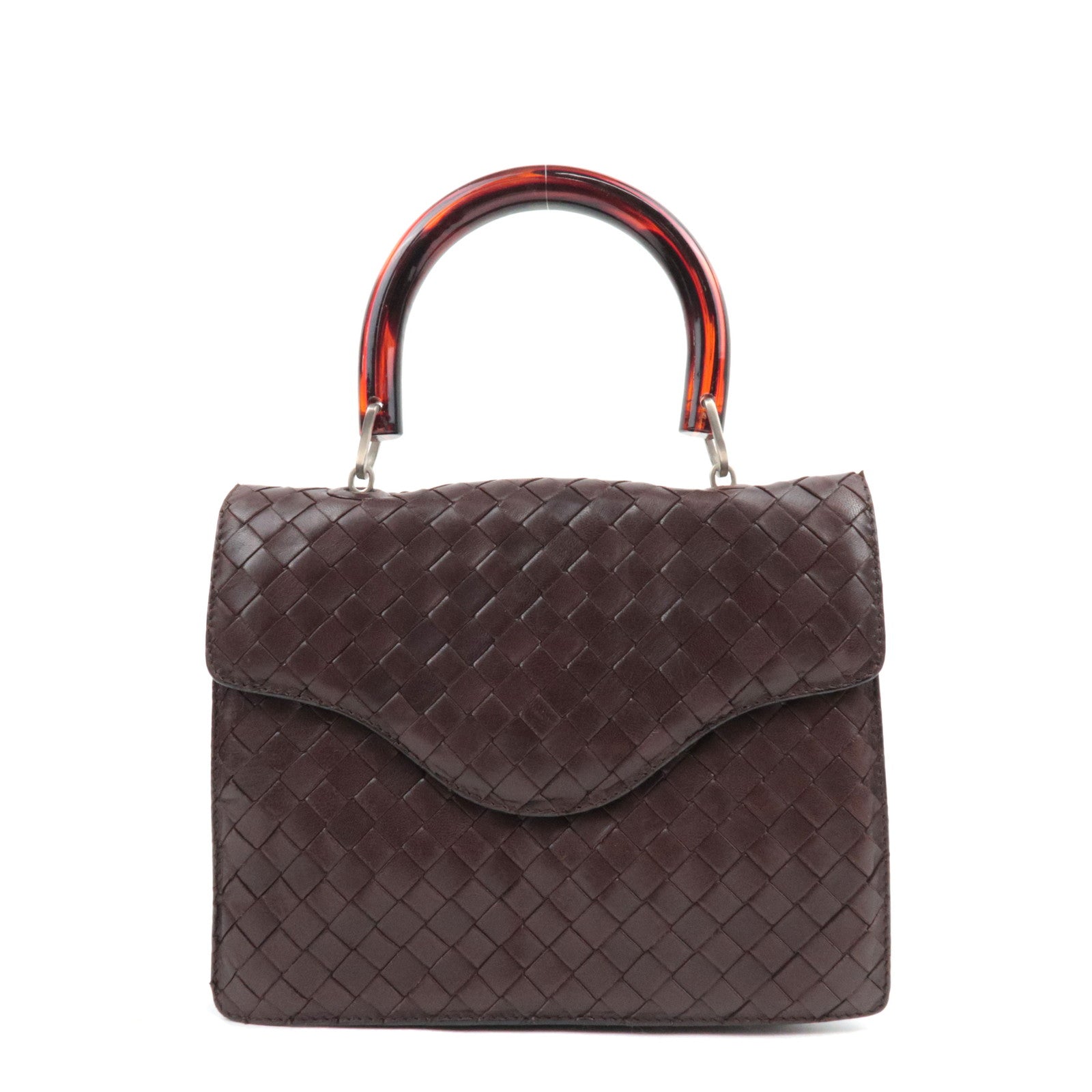 BOTTEGA VENETA Intrecciato Vintage Mini Handbag Leather Brown 971244 *Dust bag73832