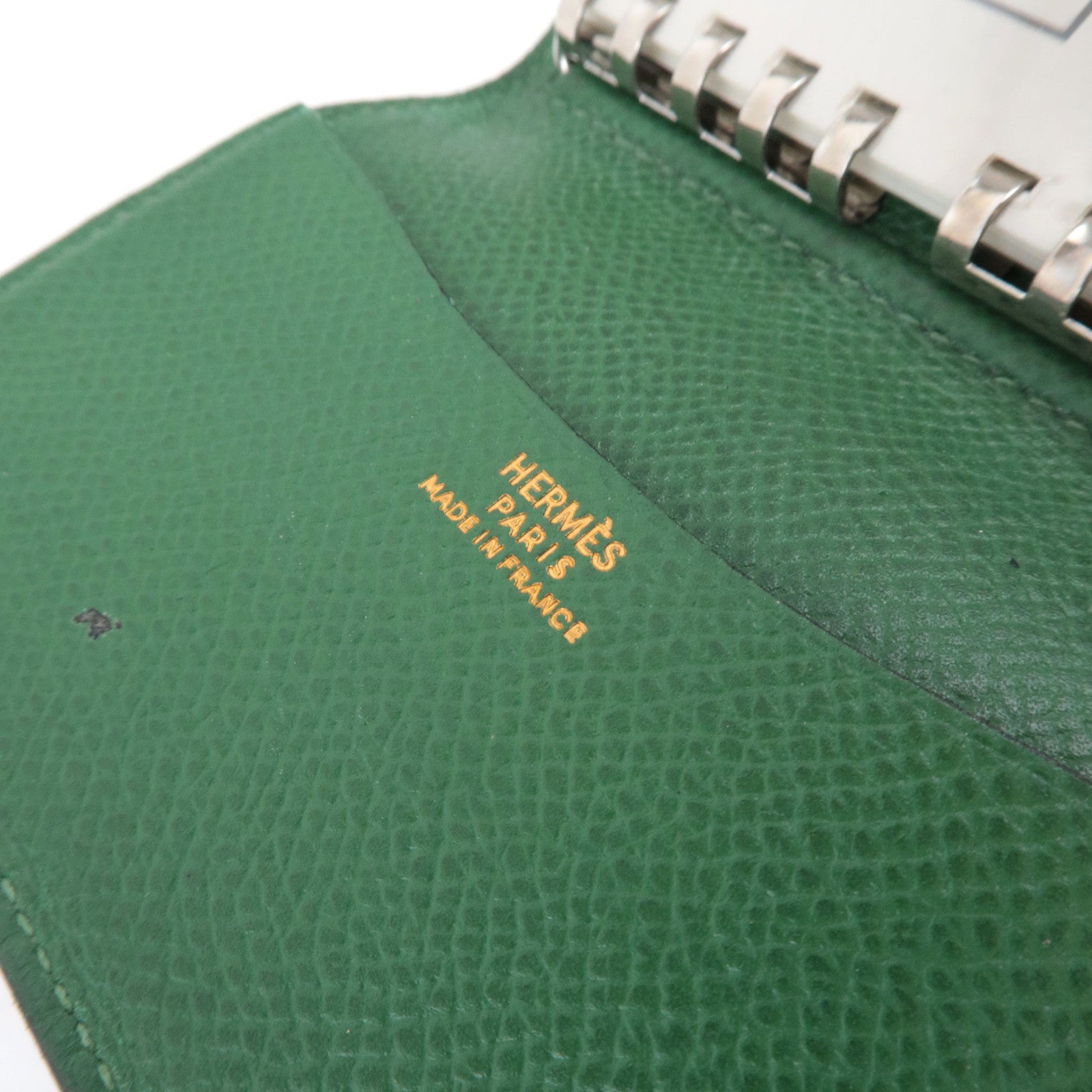 HERMES Agenda Mini 〇Y Stamp Chevre Green *Box, Notebooks