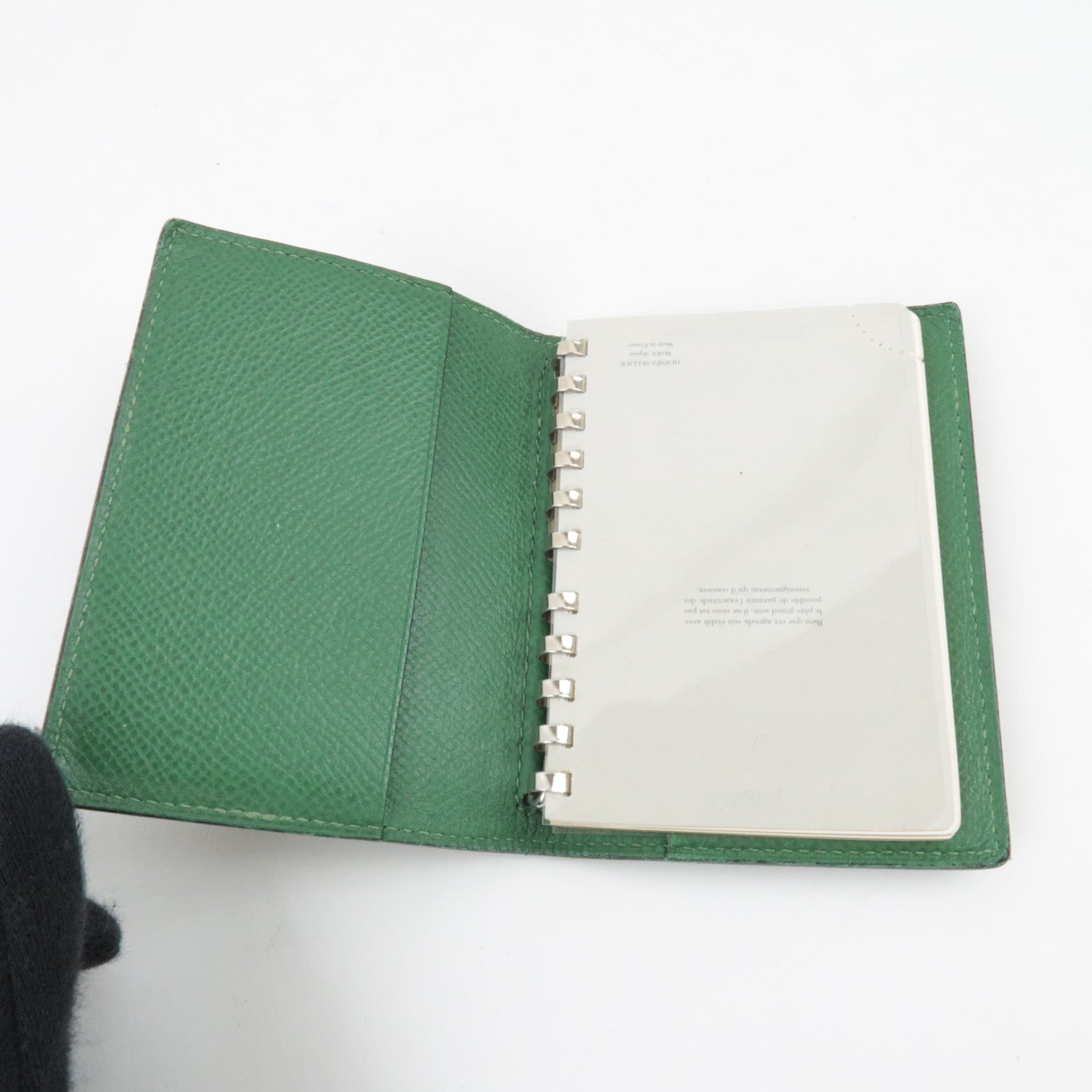 HERMES Agenda Mini 〇Y Stamp Chevre Green *Box, Notebooks