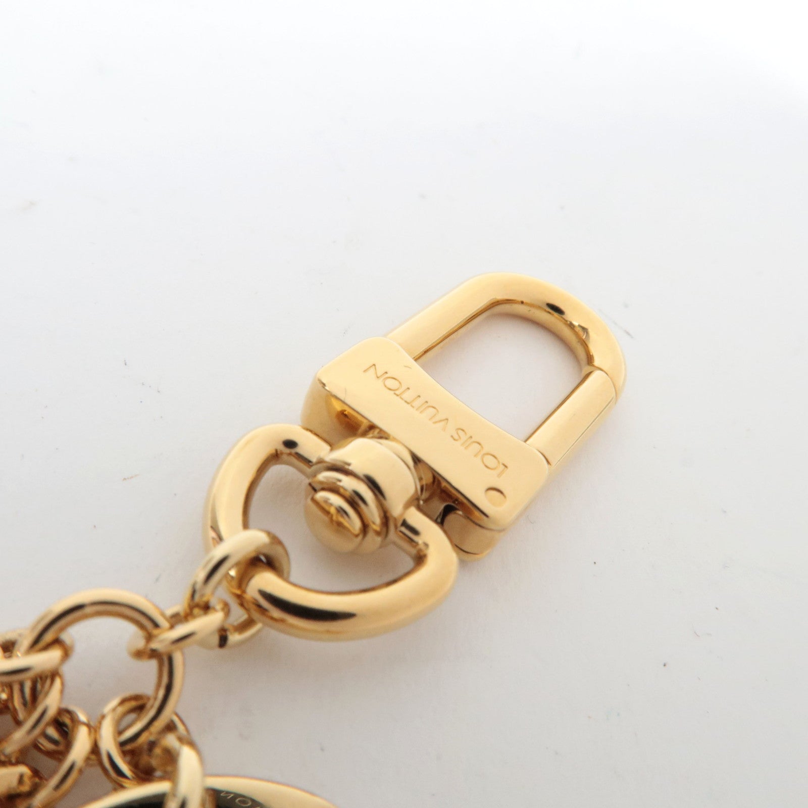 Louis Vuitton Porte Cles Blooming Flower Bag Charm Goud Roze M63084 OB2242 *Doos, Stofzak 