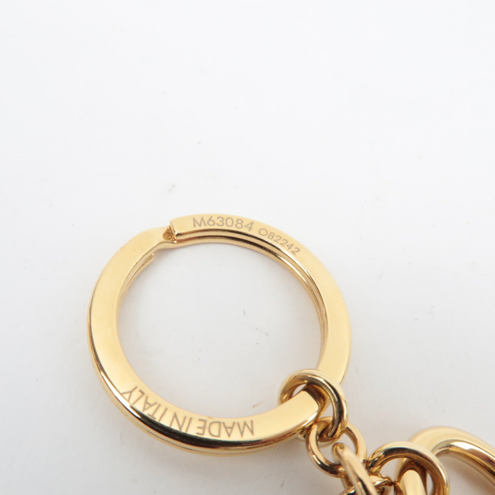 Louis Vuitton Porte Cles Blooming Flower Bag Charm Goud Roze M63084 OB2242 *Doos, Stofzak 