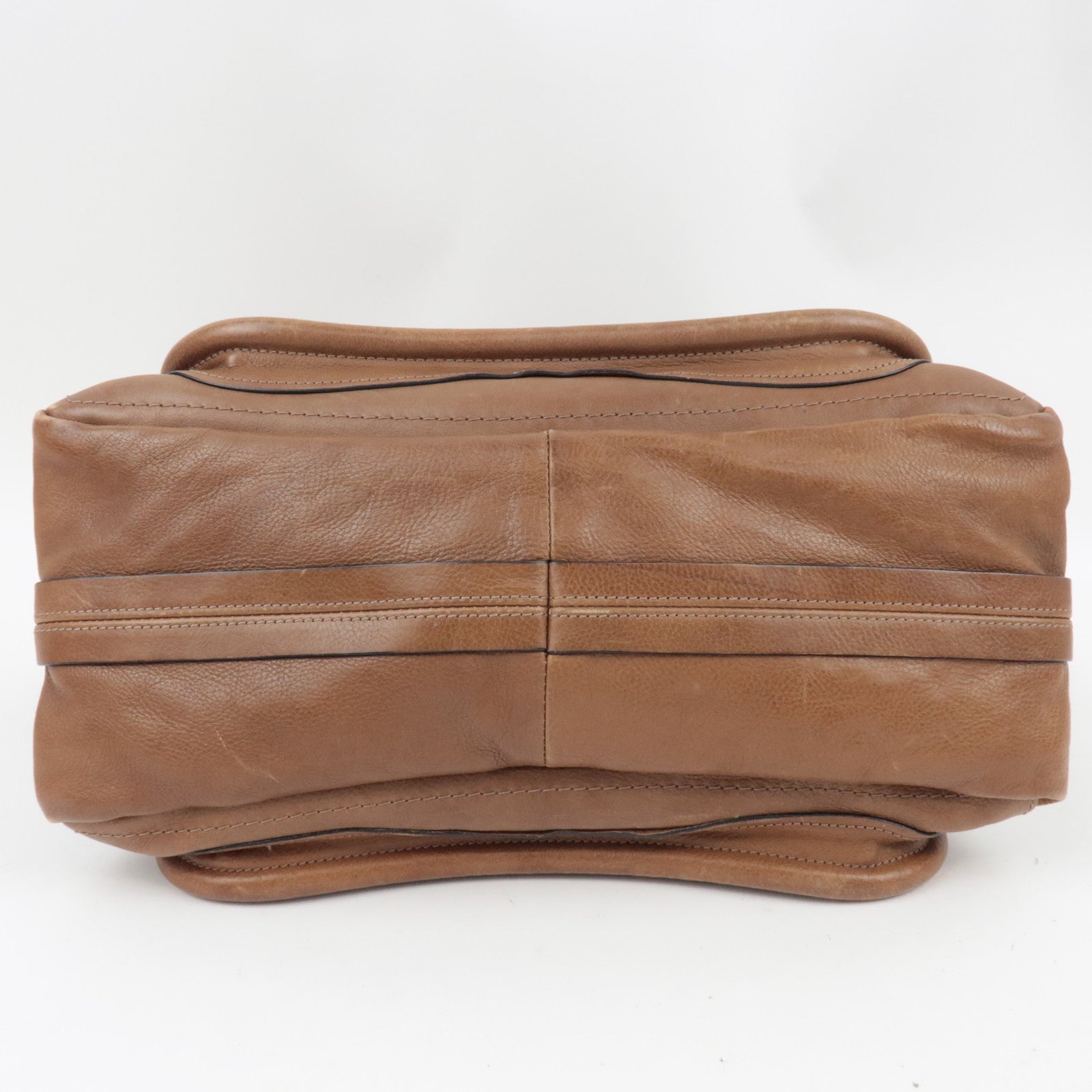 Chloe Paraty 2Way Handbag Shoulder Bag Leather Brown