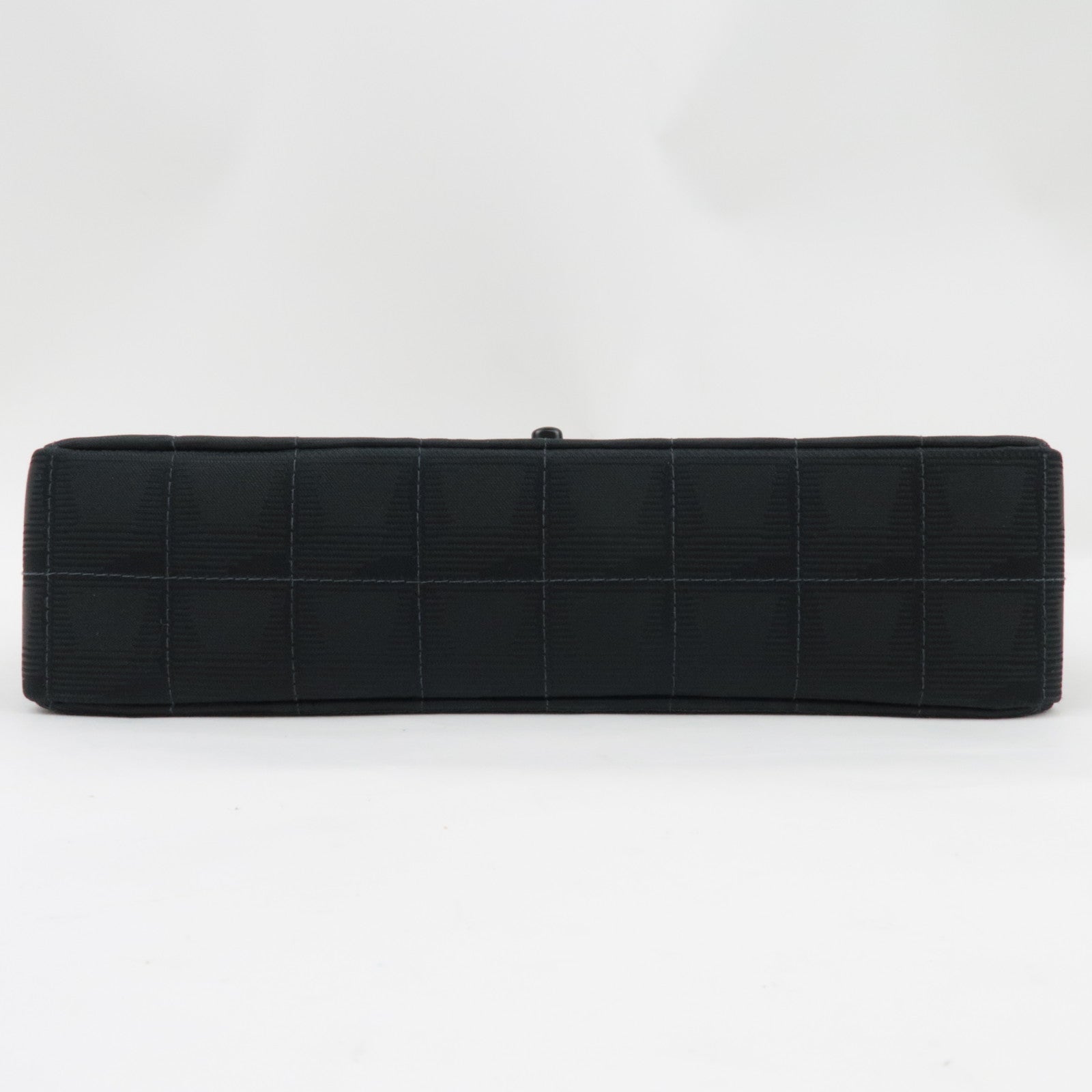 CHANEL New Travel Line Dubbele Ketting Schoudertas Nylon Jacquard Zwart *G kaart 