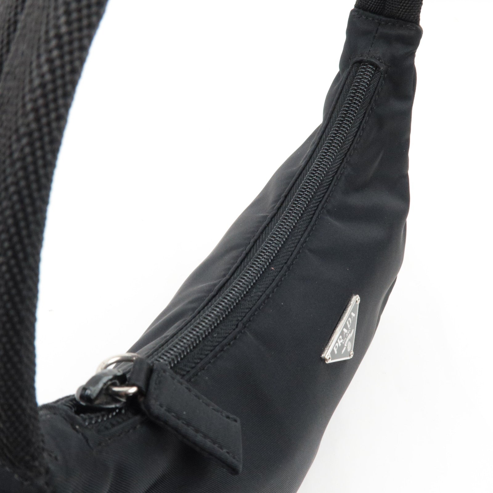 PRADA Handbag Nylon Black