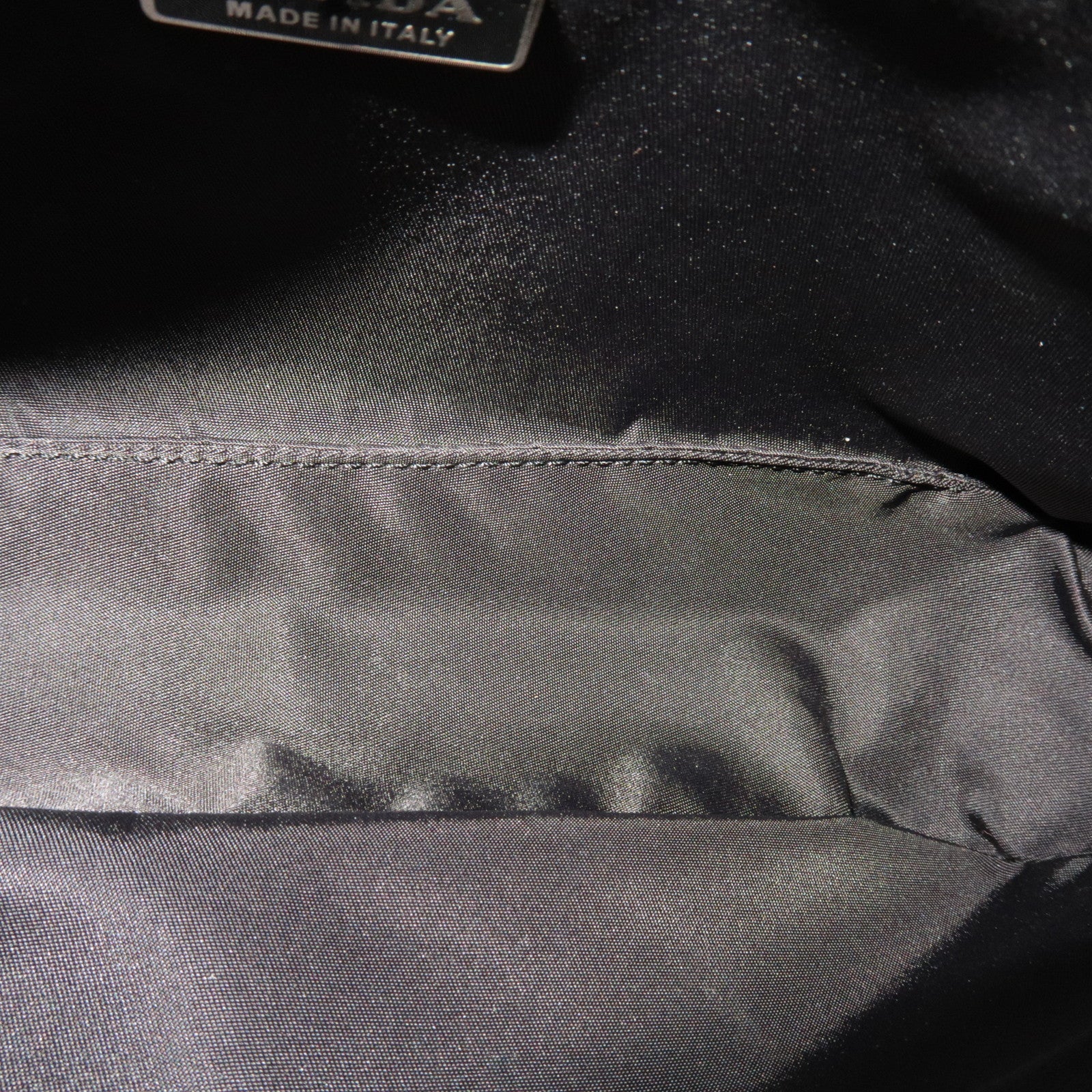 PRADA Handbag Nylon Black