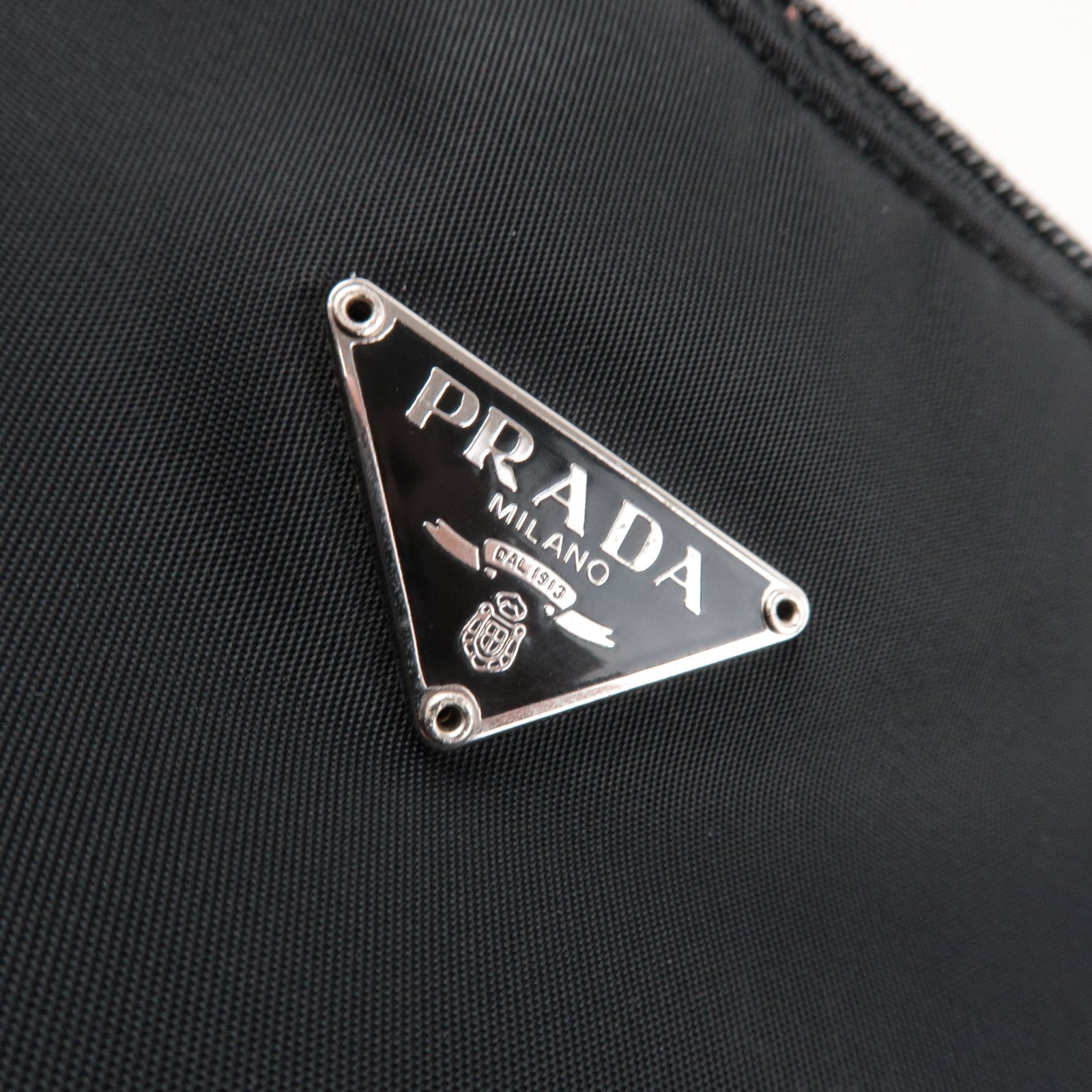 PRADA Handbag Nylon Black