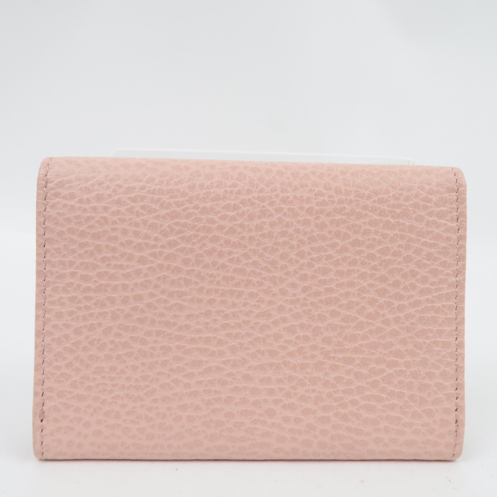 GUCCI Interlocking G Card Case Business Card Holder Leather Pink Black 474748 *Box, Dust bag