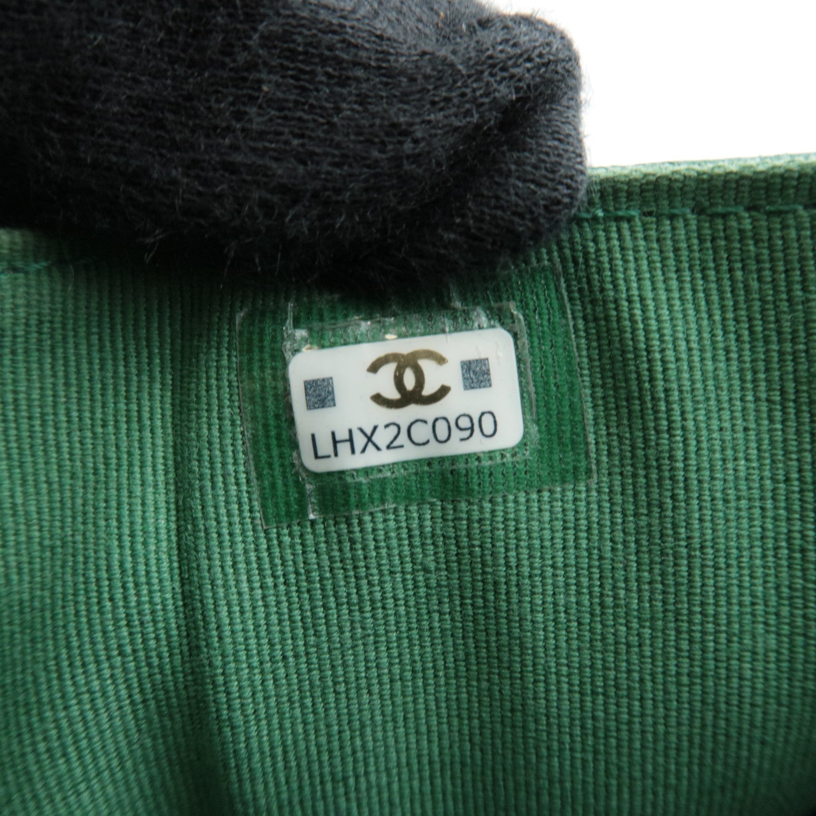 CHANEL Coco Mark Small Flap Wallet Tri-Fold Wallet Lambskin Green LHX2C090 *Box, Dust bag