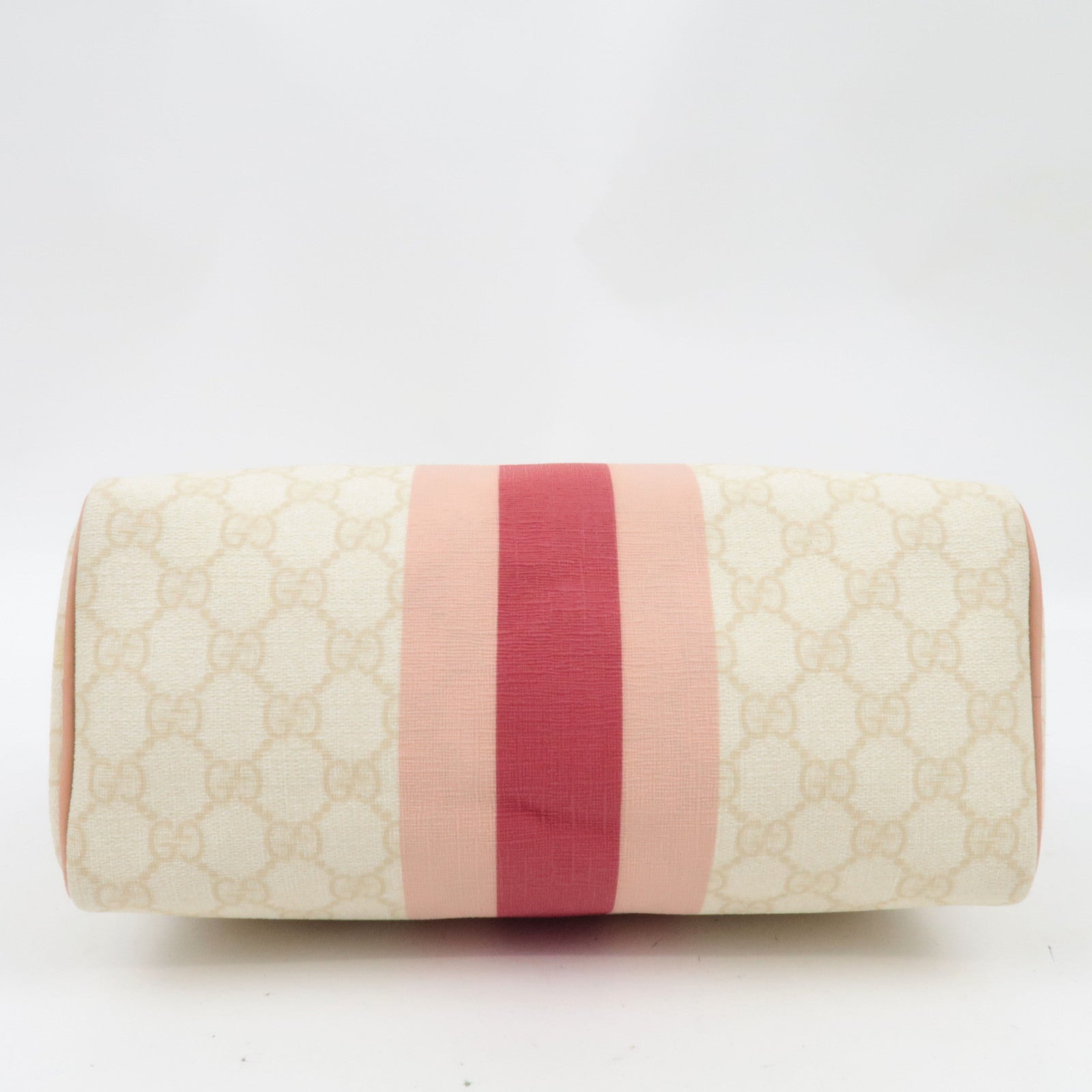 GUCCI Joyline Mini Boston Handbag GG Supreme Leather Ivory Pink 190257 *Dust bag