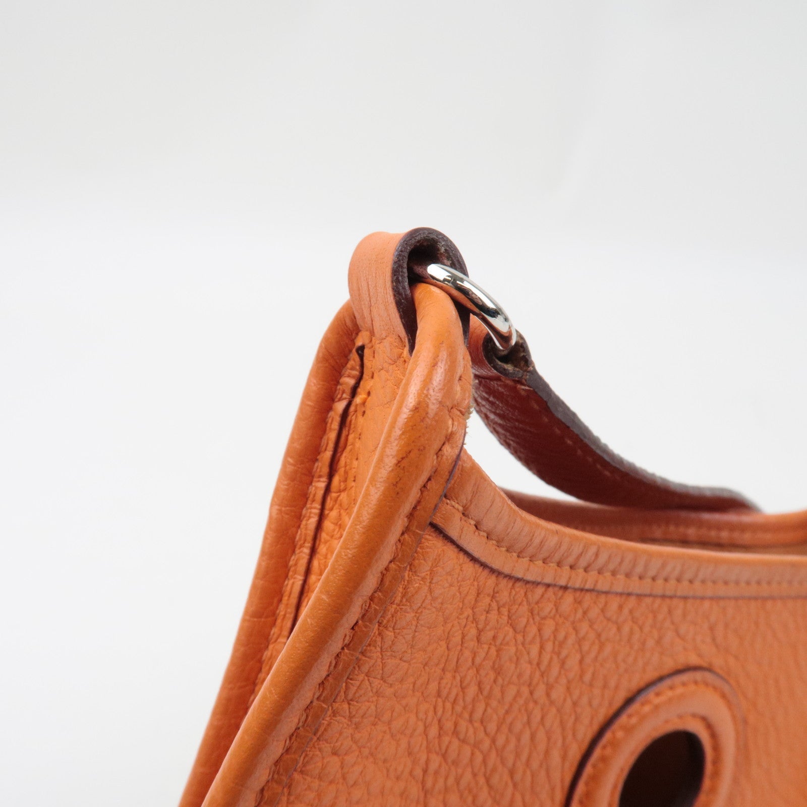 HERMES Vespa TPM Shoulder Bag Taurillon Clemence Orange *H Stamp (2004)