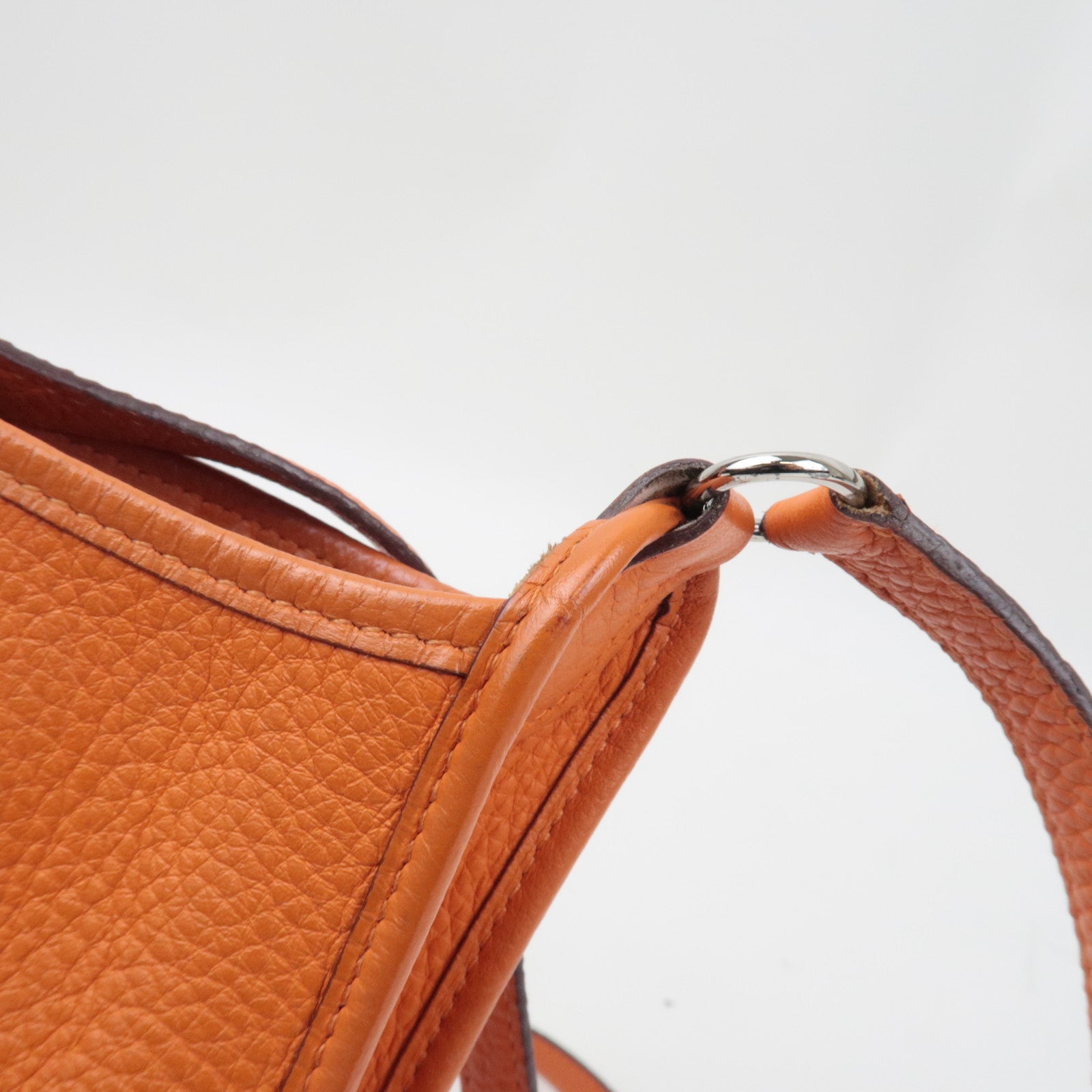 HERMES Vespa TPM Shoulder Bag Taurillon Clemence Orange *H Stamp (2004)