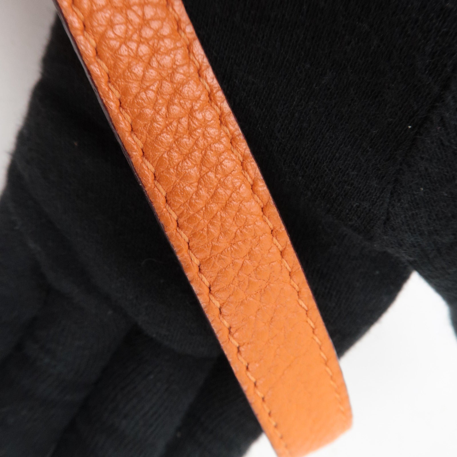 HERMES Vespa TPM Shoulder Bag Taurillon Clemence Orange *H Stamp (2004)