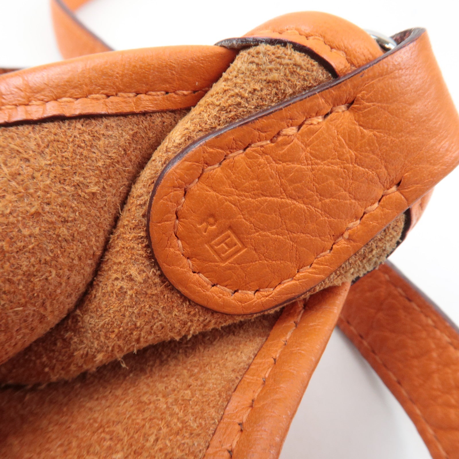 HERMES Vespa TPM Shoulder Bag Taurillon Clemence Orange *H Stamp (2004)